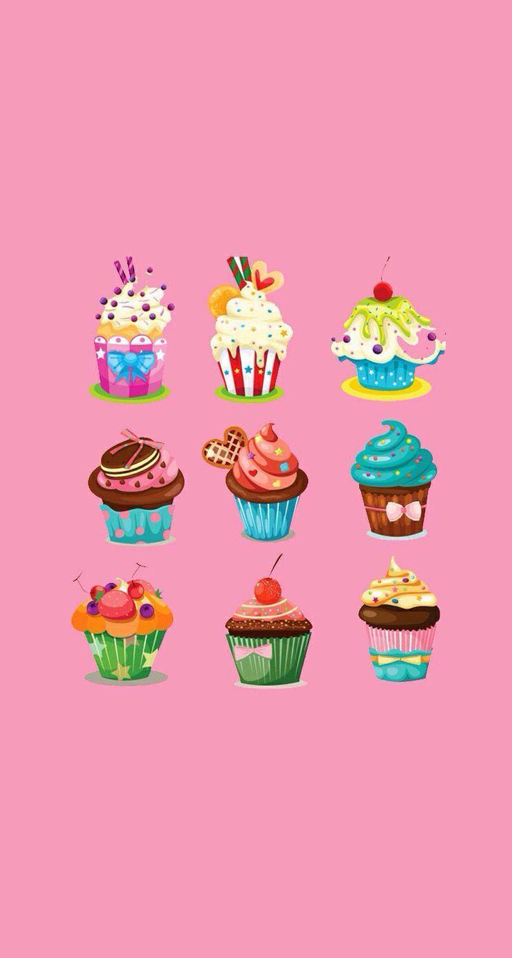 736x1377 Cute Cupcakes Wallpaper