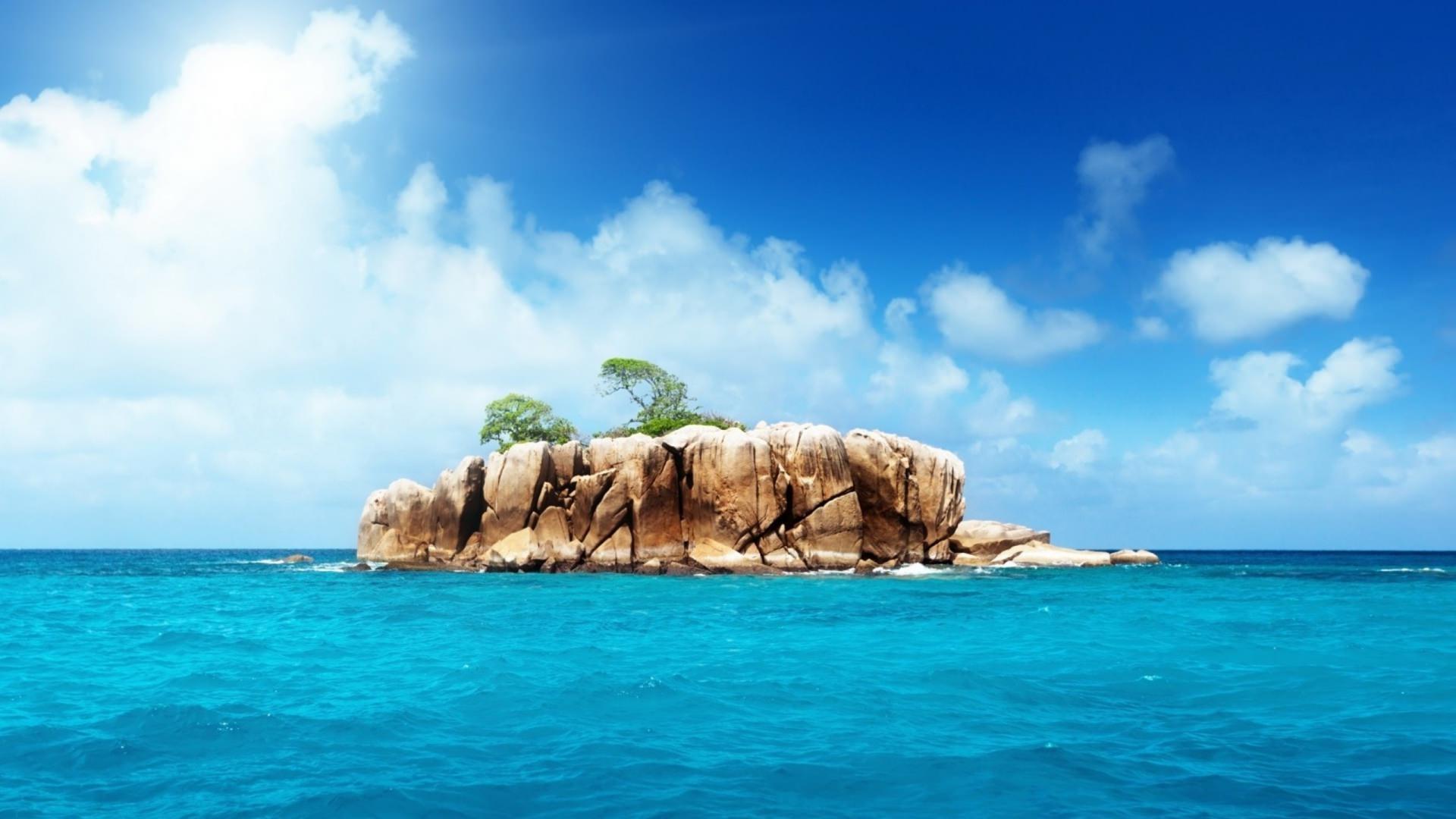 1920x1080 FREE Island Desktop Wallpaper in PSD