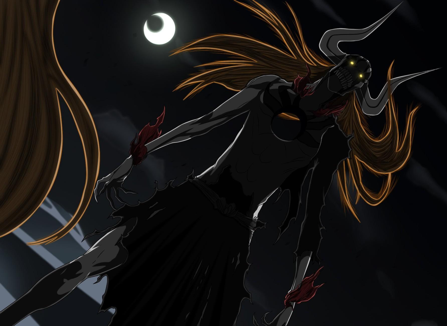 1783x1300 Kurosaki Ichigo, Bleach, Anime, Vasto Lorde, Crescent Moon, Glowing Eyes, Hollow Wallpaper HD / Desktop and Mobile Background