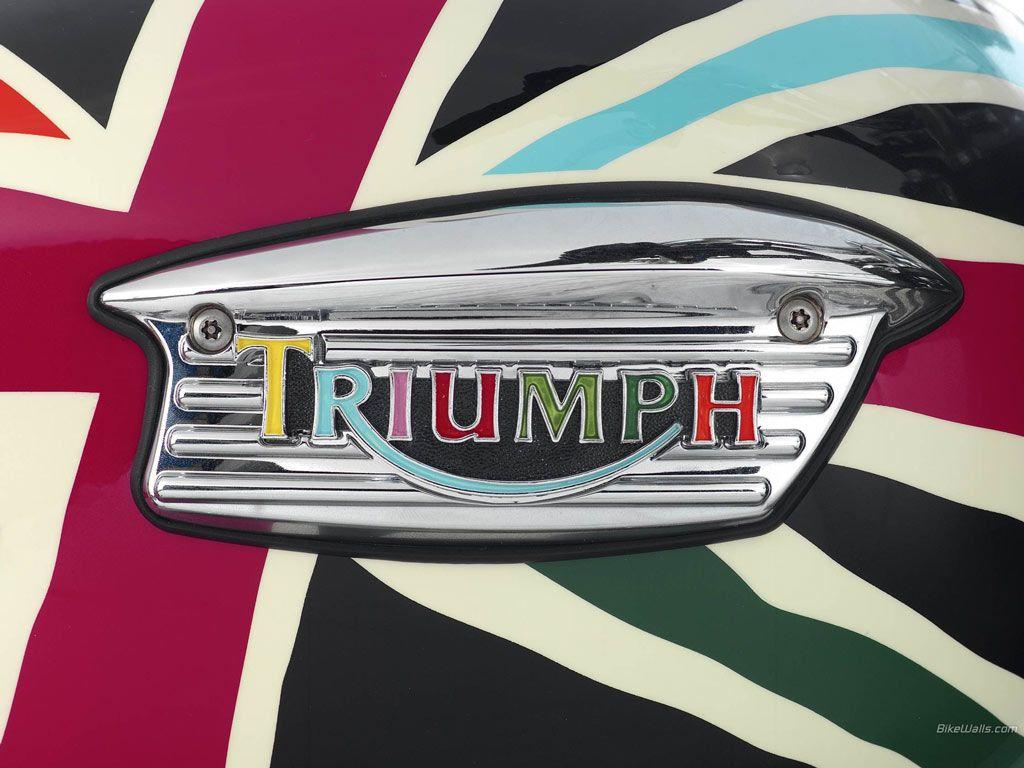 1024x768 Colorful Triumph tank badge by Paul Smith. Triumph bikes, Triumph bonneville, Triumph