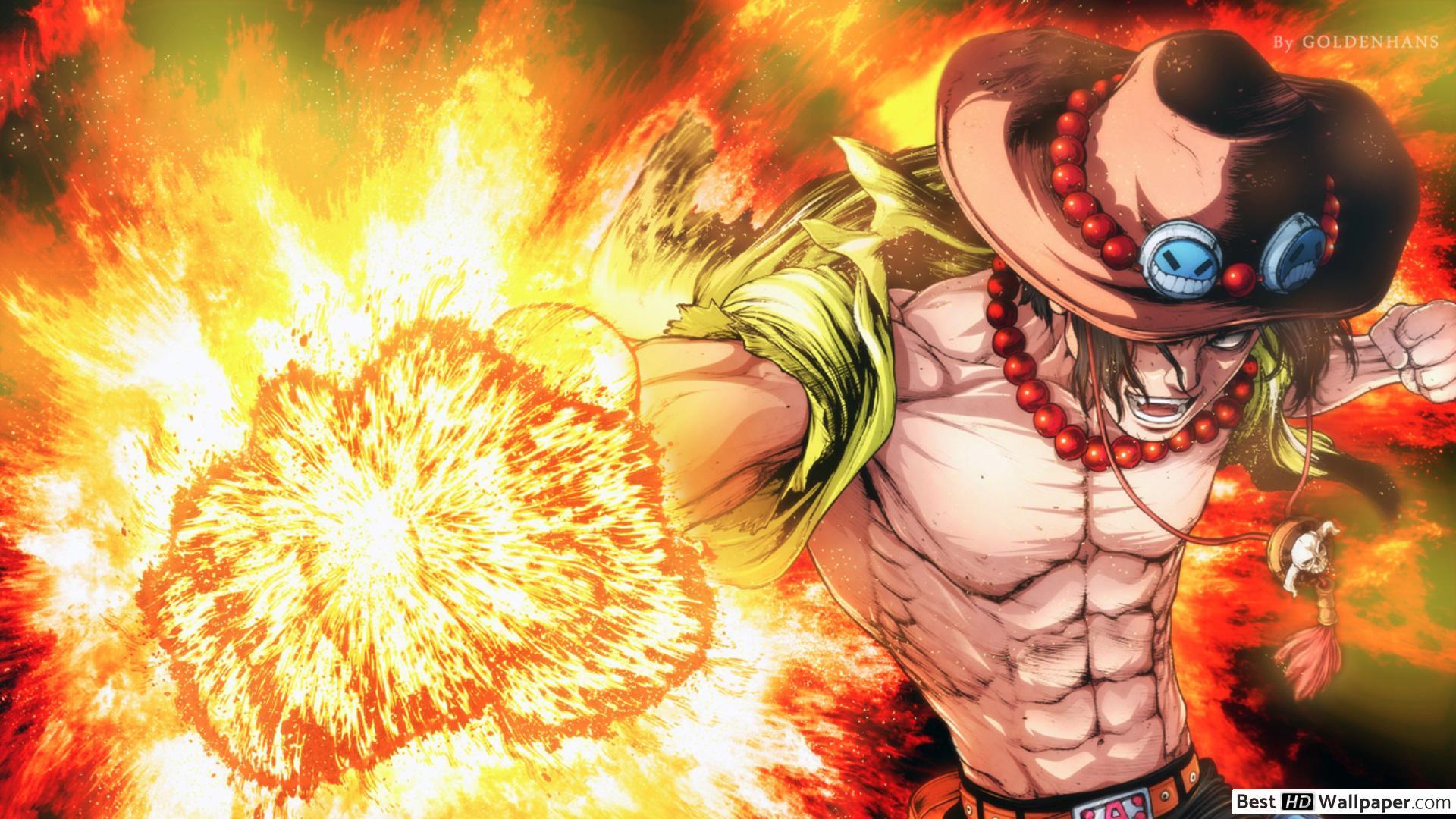 1920x1080 One Piece Fist Portgas D. Ace HD wallpaper download