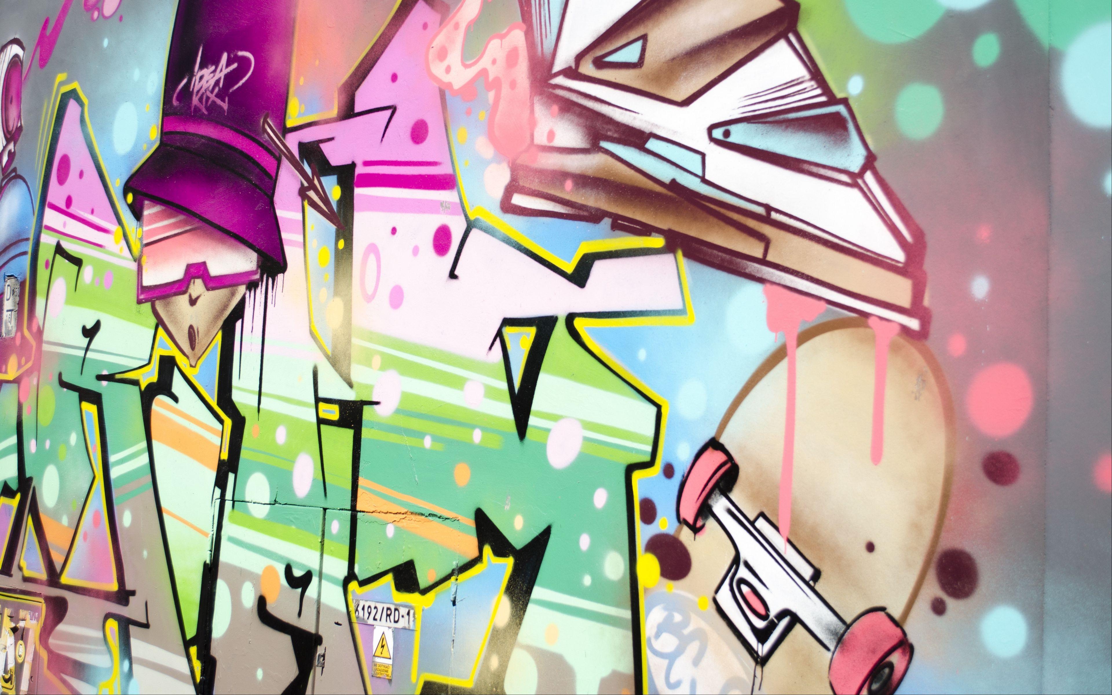 3840x2400 Download wallpaper 3840x2400 graffiti, wall, art 4k ultra HD 16:10