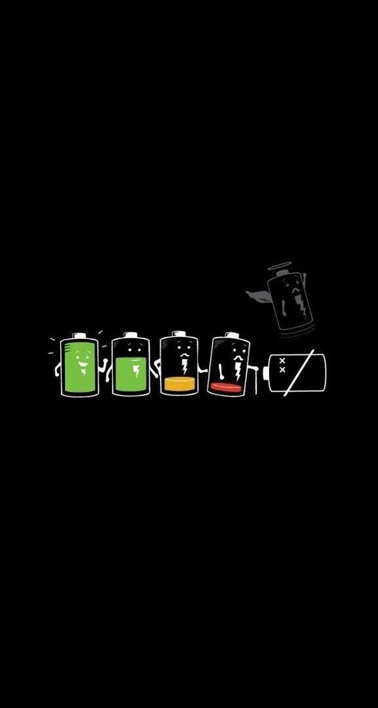 744x1392 Battery Life Cycle Funny Iphone 5s Parallax Wallpaper Ilikewallpaper_ (744×1392). Wallpaper Emoji, Wallpaper Android, Wallpaper Keren