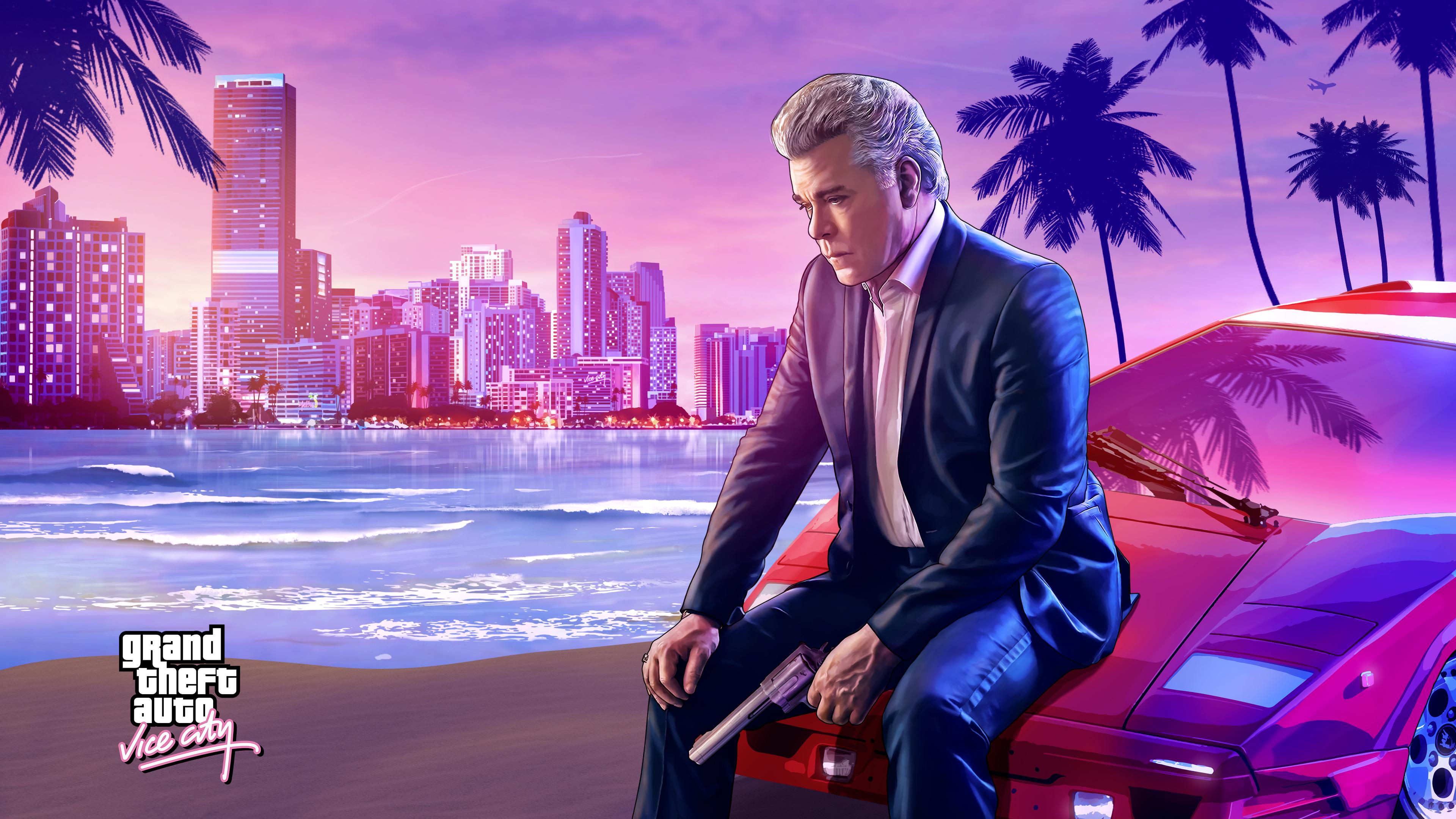 3840x2160 Here's a GTA wallpaper of Ray Liotta as an aged Tommy Vercetti that I made. It's in 4k so feel free to download it