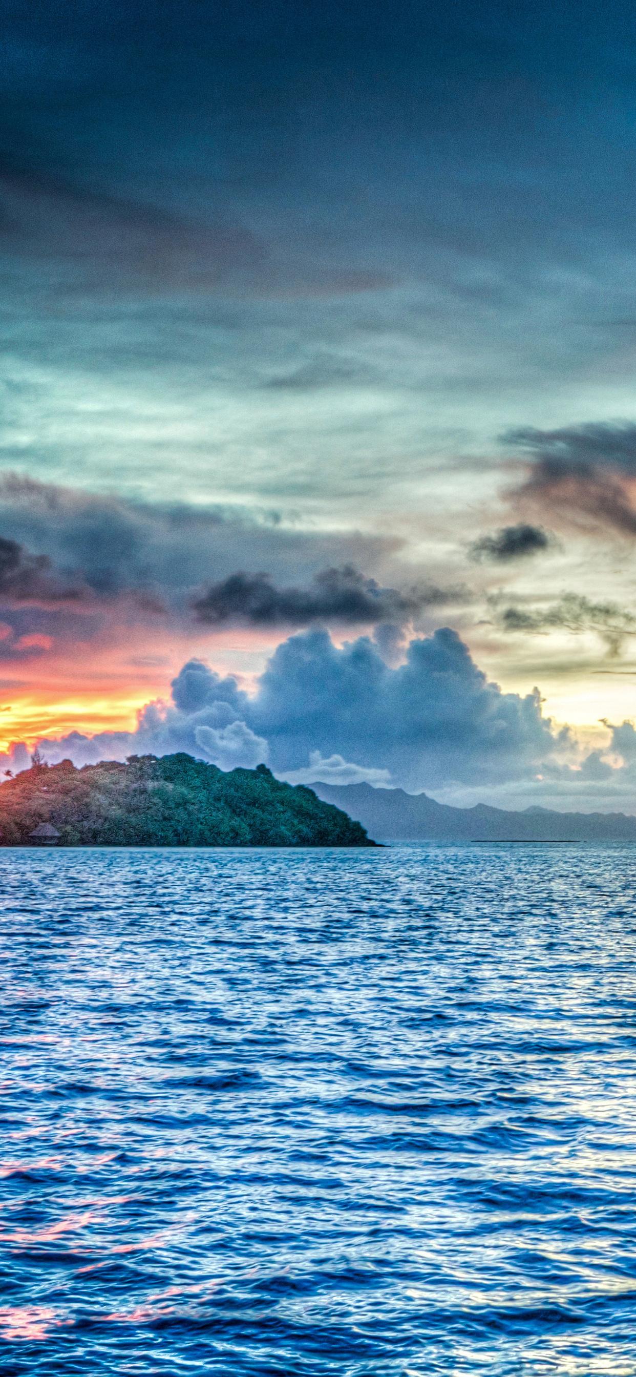 1242x2688 Bora Bora French Polynesia Sunset Ocean Pacific iPhone XS MAX HD 4k Wallpaper, Image, Background, Photo and Picture