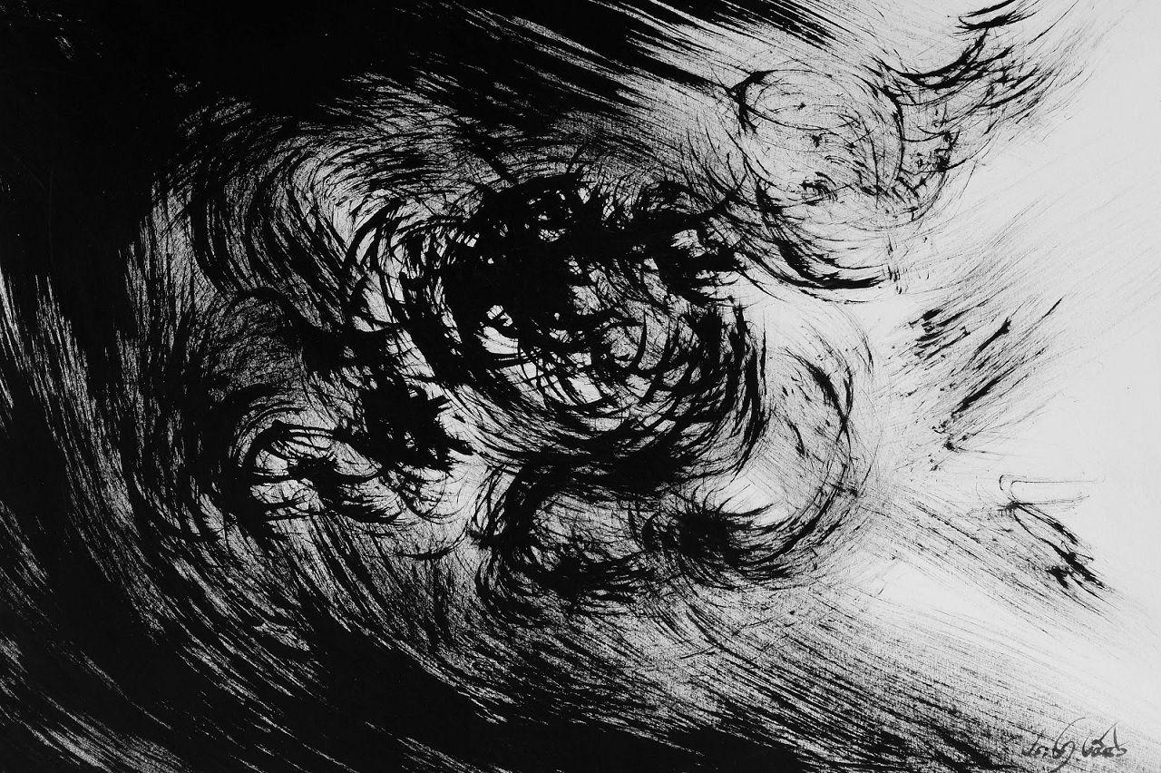 1280x852 Black Painting Wallpaper