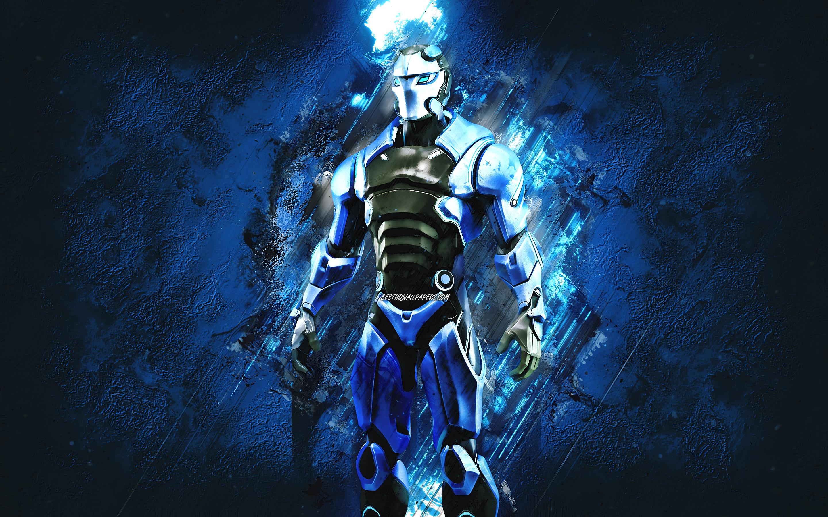 2880x1800 Download wallpaper Fortnite Carbide Skin, Fortnite, main characters, blue stone background, Carbide, Fortnite skins, Carbide Skin, Carbide Fortnite, Fortnite characters for desktop with resolution 2880x1800. High Quality HD picture wallpaper