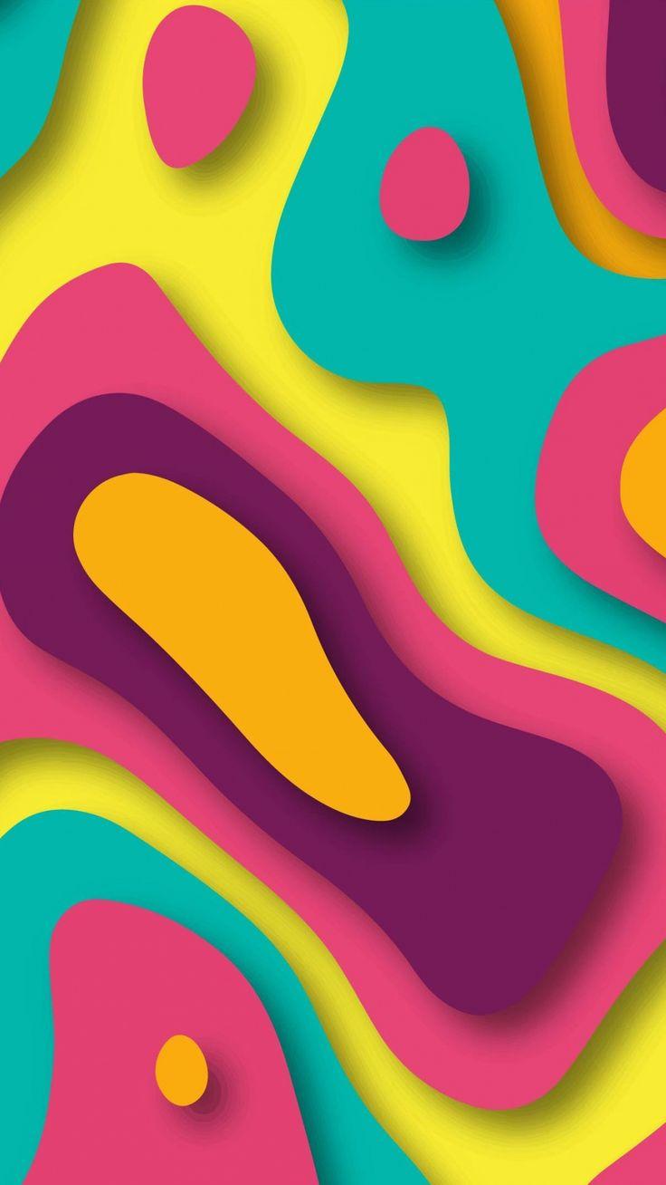 736x1308 Curvy pattern, colorful wallpaper. Colorful wallpaper, iPhone wallpaper photo, iPhone wallpaper