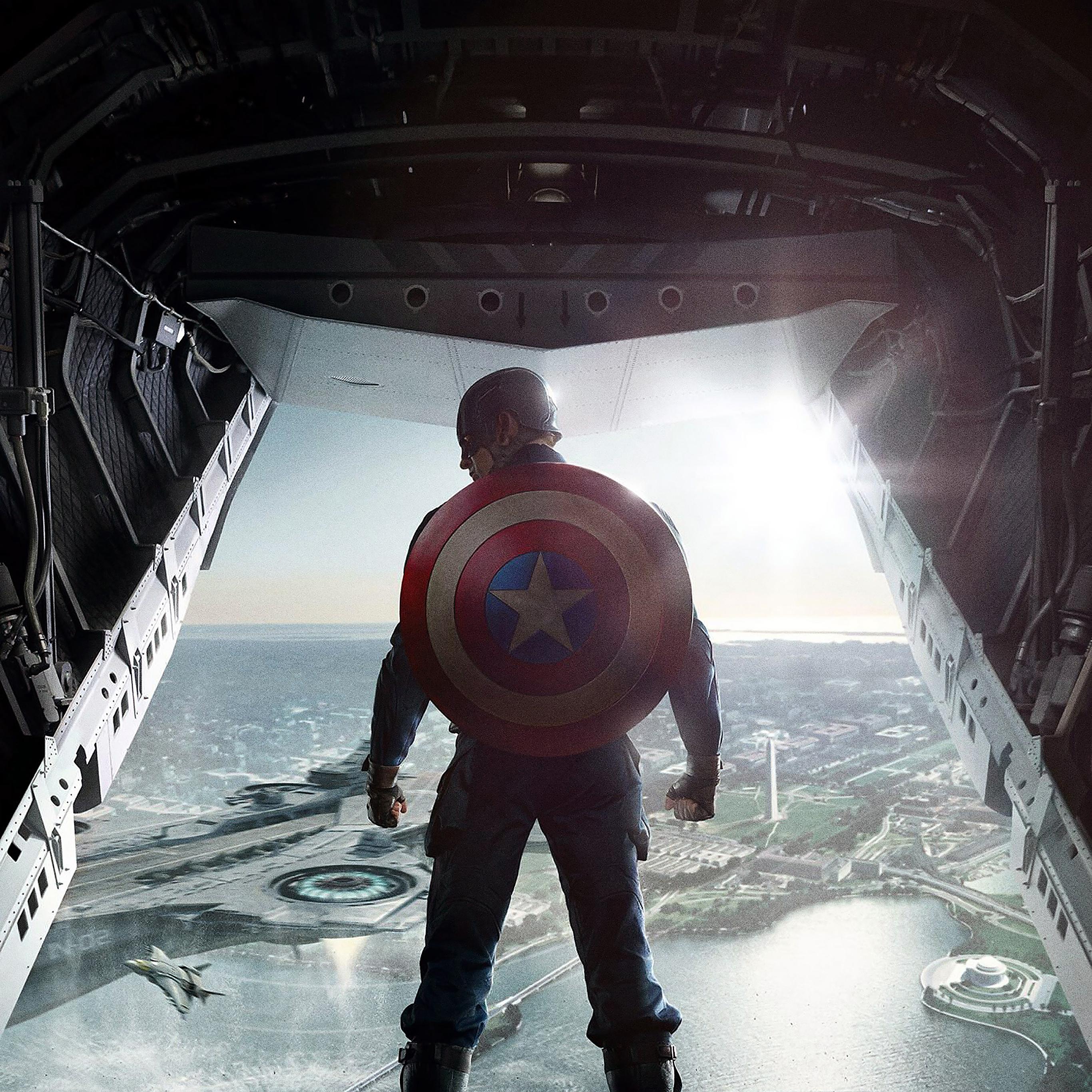 2732x2732 Wallpaper Captain America Soldier Face Film Hero