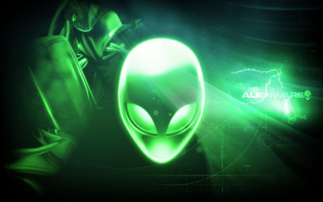 1131x707 Green Alienware Wallpaper
