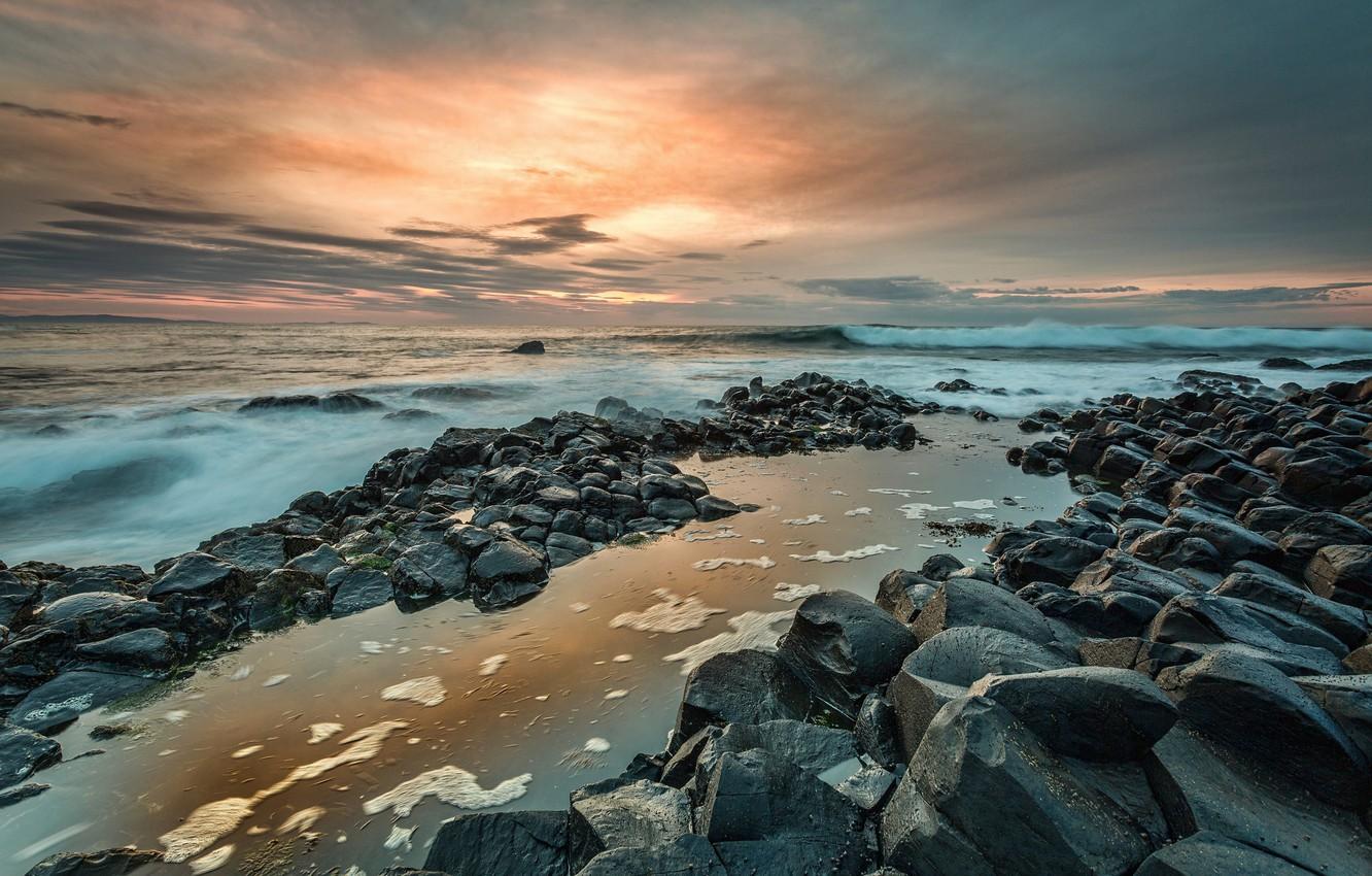 1332x850 Wallpaper coast, Northern Ireland, Giant's Causeway image for desktop, section пейзажи