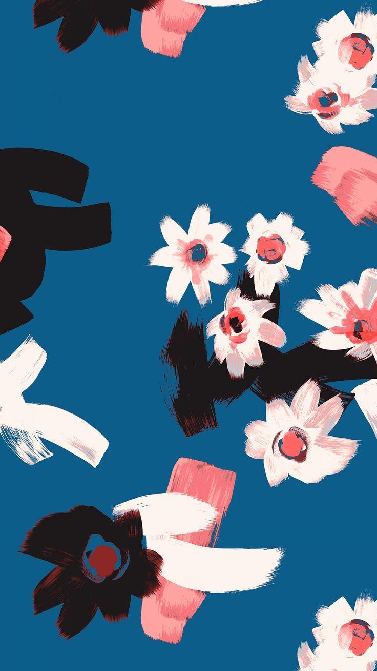 736x1308 July 2016 Desktop Downloads:: Download HD black wallpaper with abstract, modern, chic, and greyscale. Flower phone wallpaper, Pop art wallpaper, Flower wallpaper