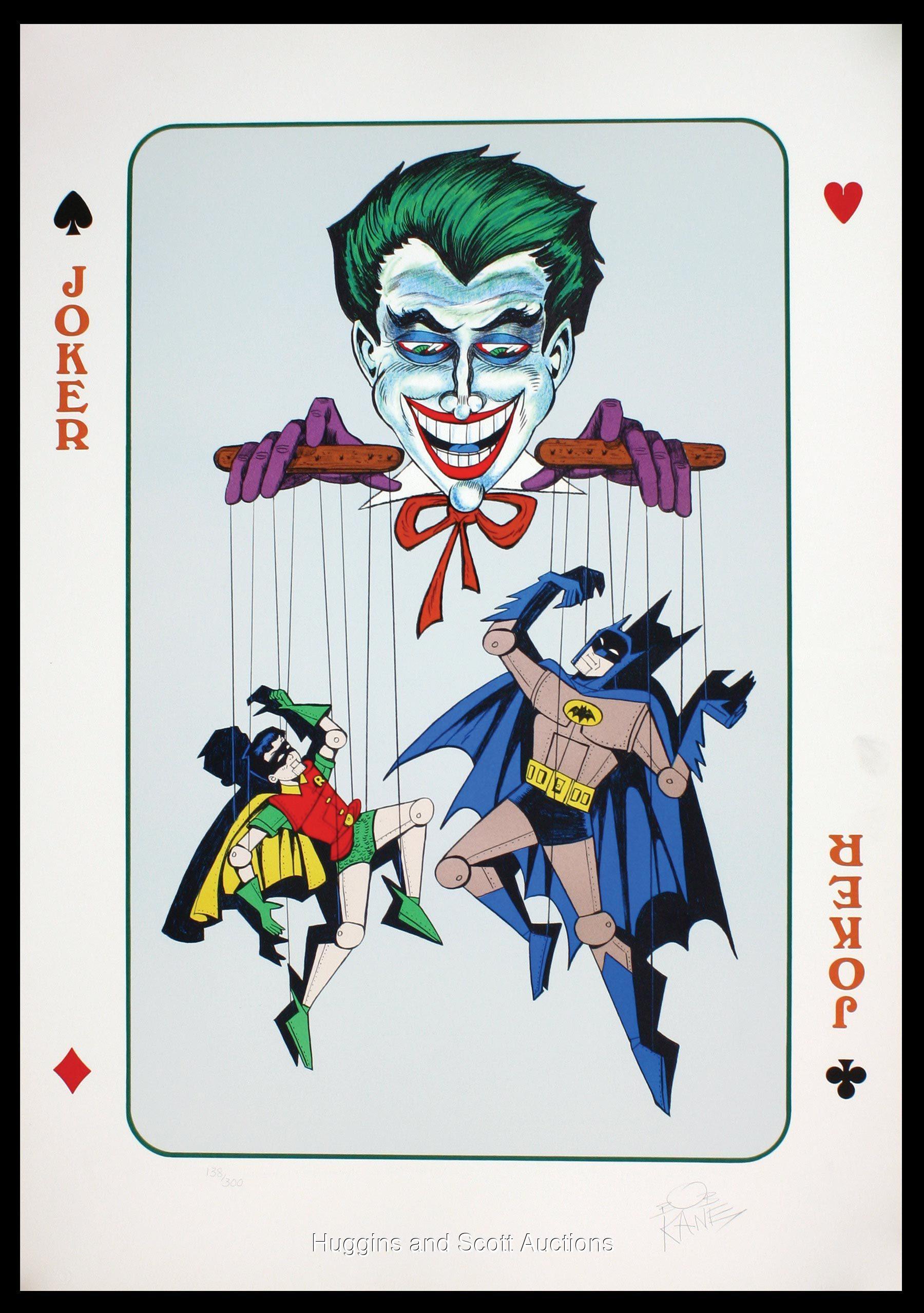 1800x2557 Bob Kane Signed Batman Joker Lithograph