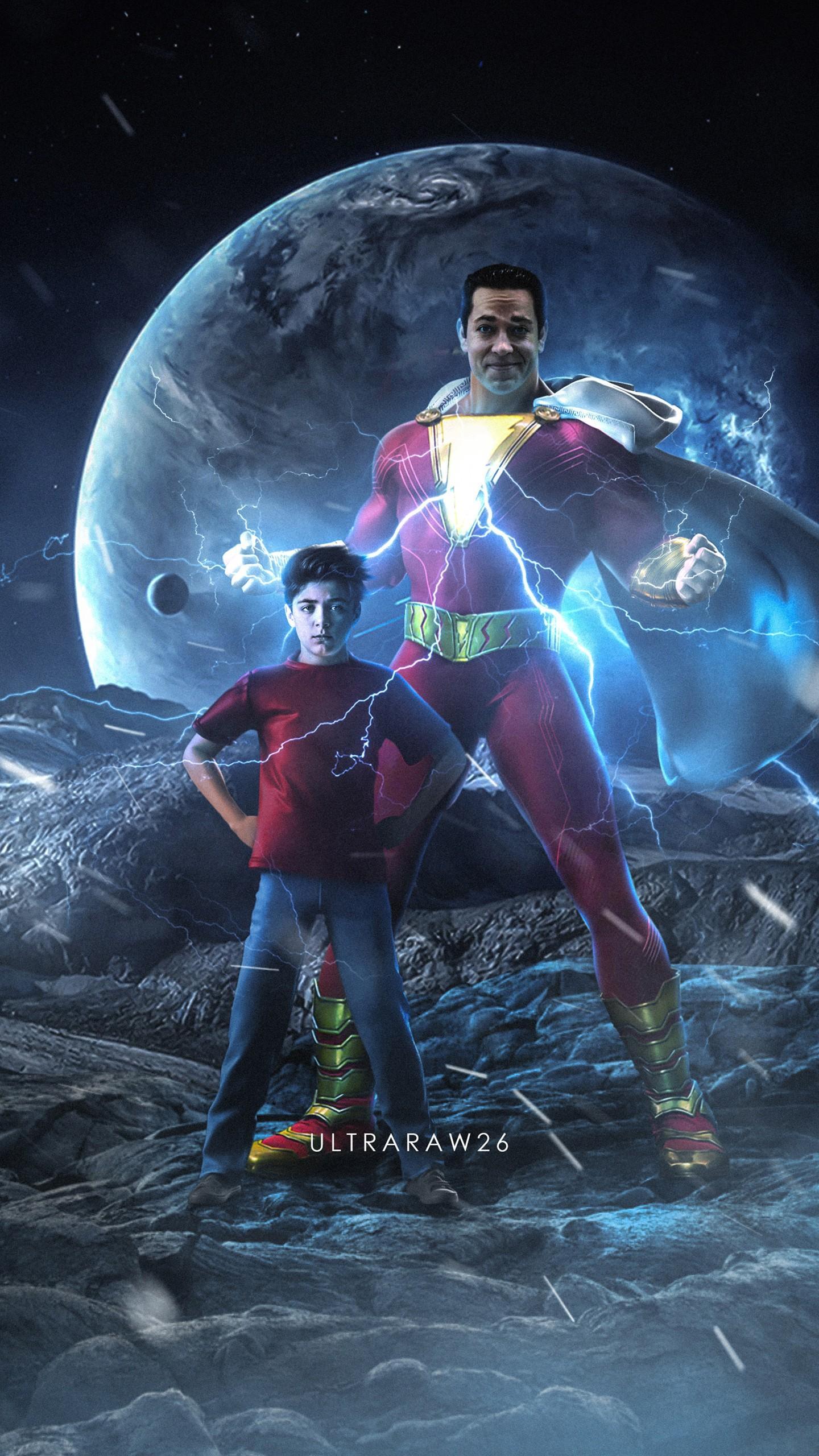 1440x2560 Shazam iPhone Wallpaper