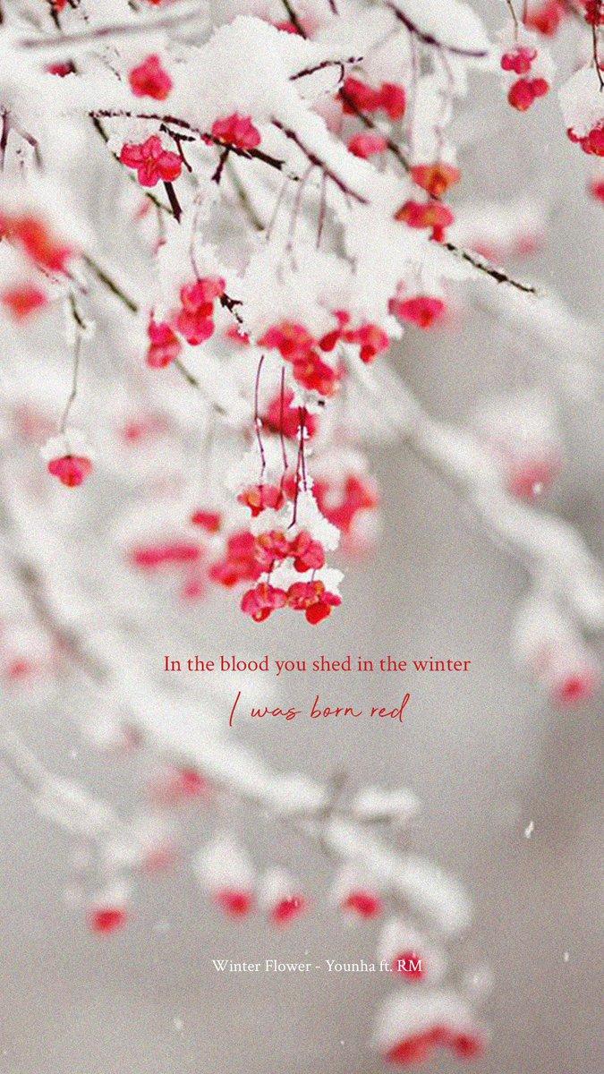 675x1200 BTS Lyrics ⁷ was born red Winter Flower ft. RM (BTS) #bts #lyrics #quotes #inspiration #wallpaper #lockscreen #aesthetic #mood #winterflower