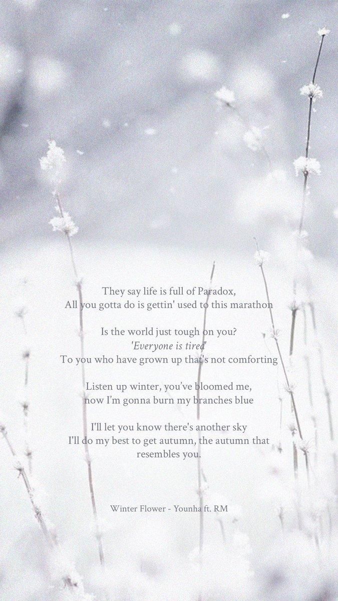 675x1200 BTS Lyrics ⁷'re bloom me Winter Flower ft. RM (BTS) #bts #lyrics #quotes #inspiration #wallpaper #lockscreen #aesthetic #mood #winterflower