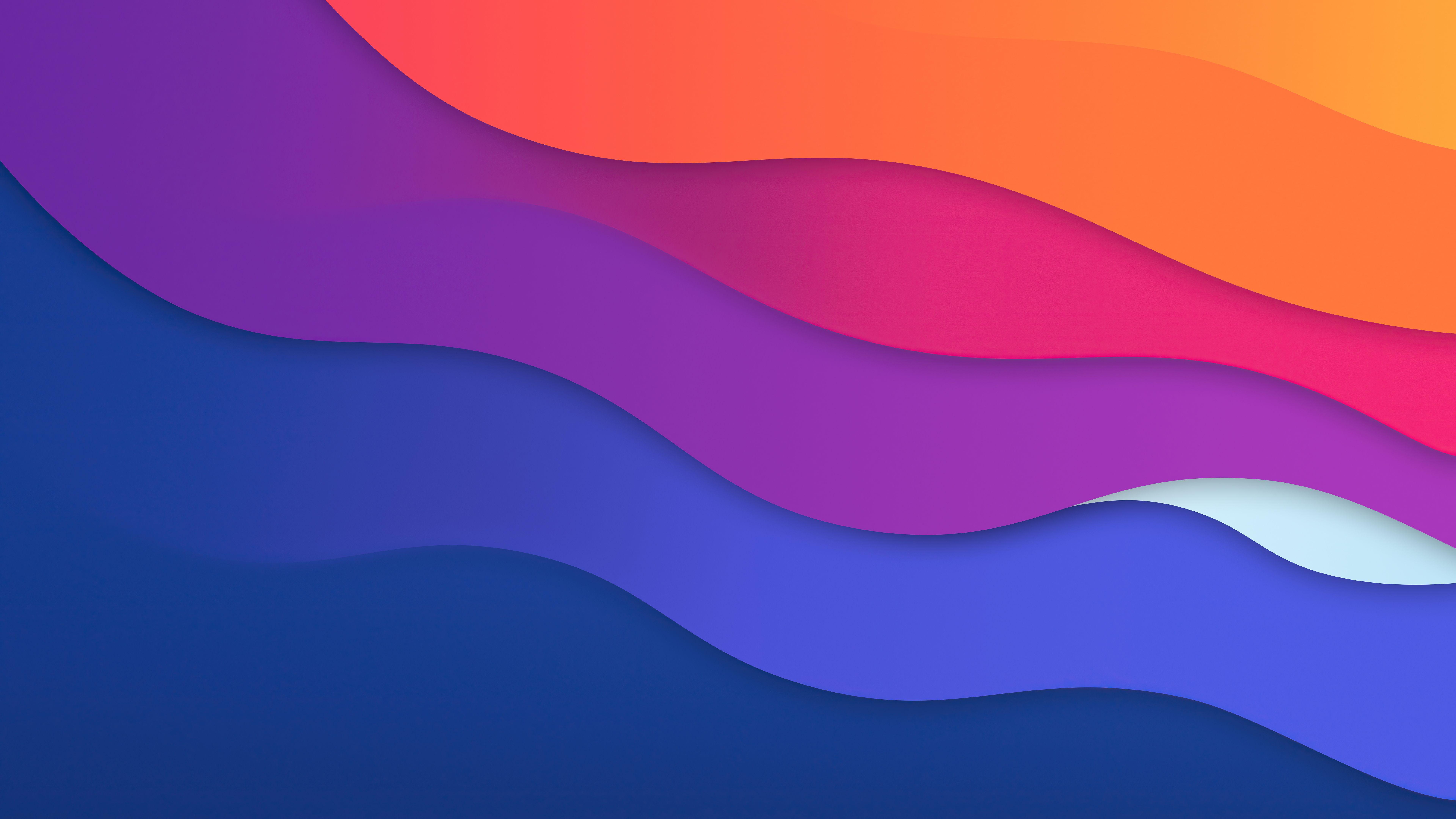 Download Wallpapers Material Design, 4k, Abstract Waves, Colorful