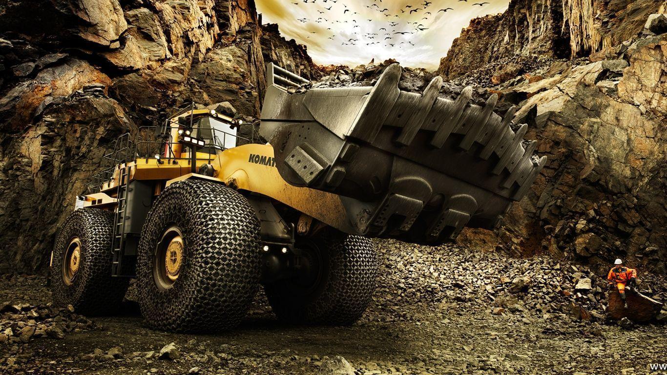 1366x768 Excavator Wallpaper