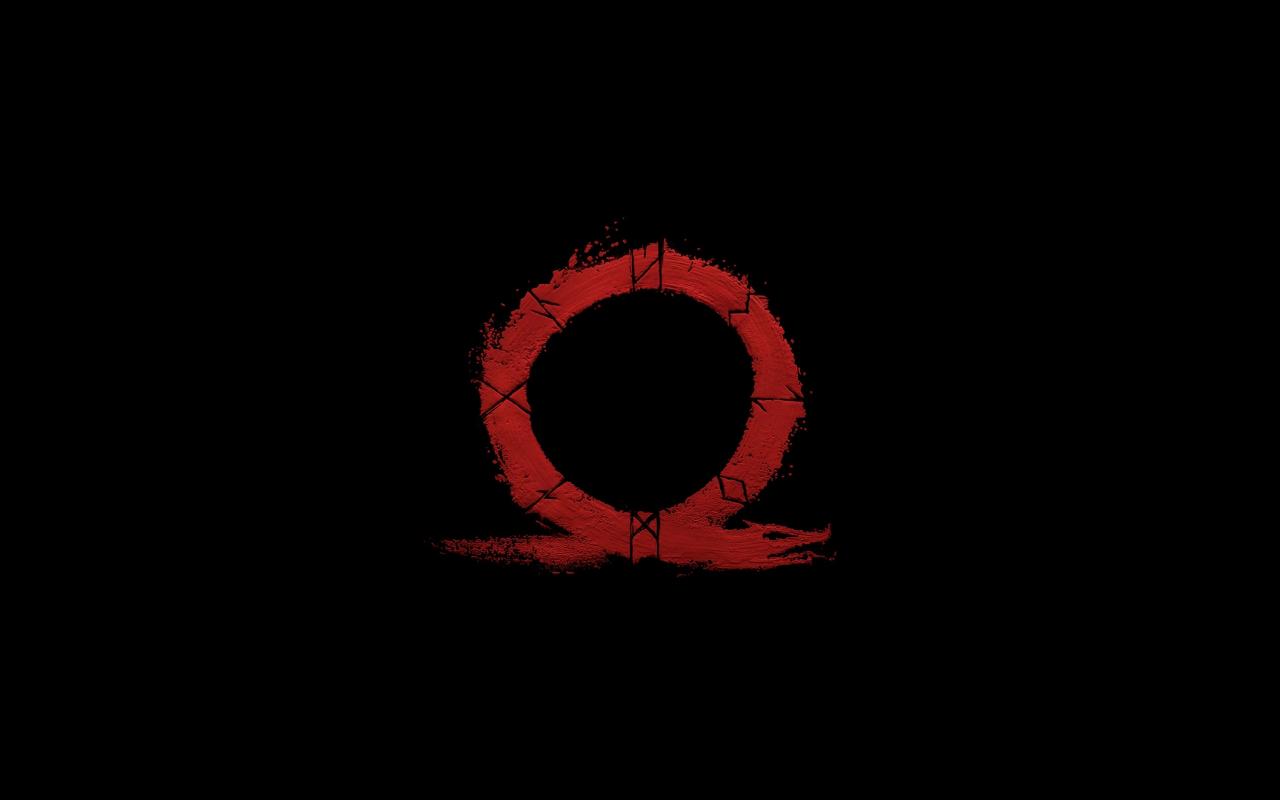 1280x800 Download 1280x800 wallpaper god of war, omega, logo, video game, minimal, full hd, hdtv, fhd, 1080p, widescreen, 1280x800 HD image, background, 2389