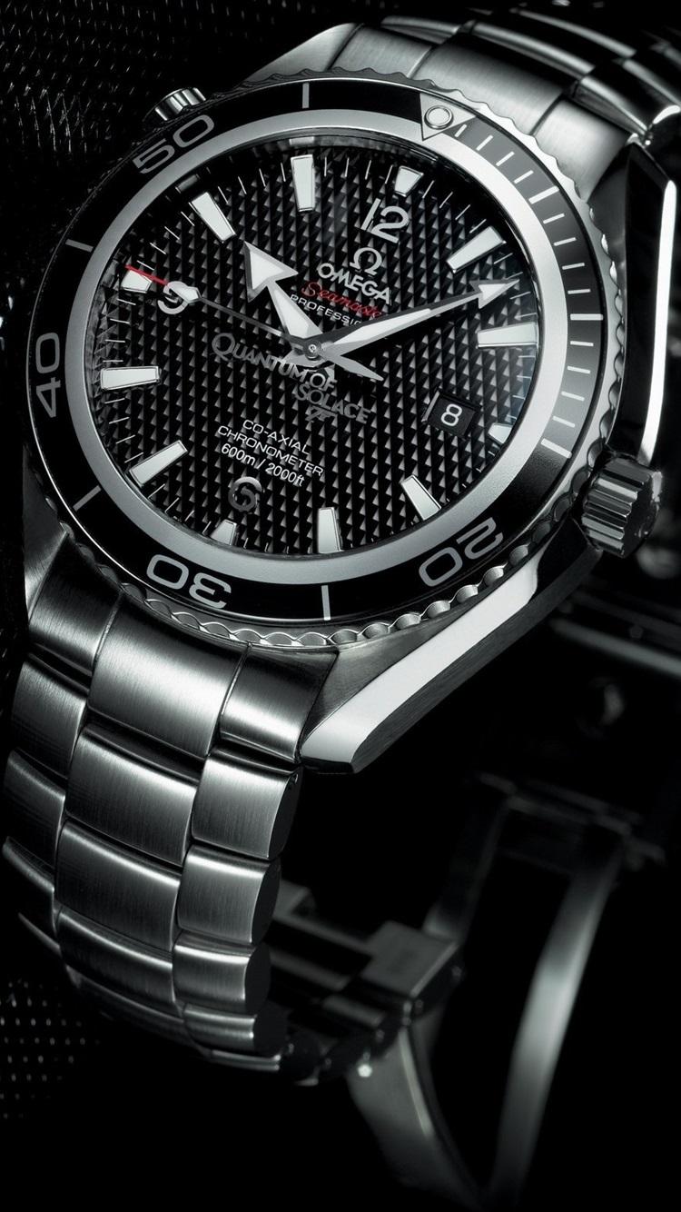 750x1334 Wallpaper Omega watch, black style 2560x1600 HD Picture, Image