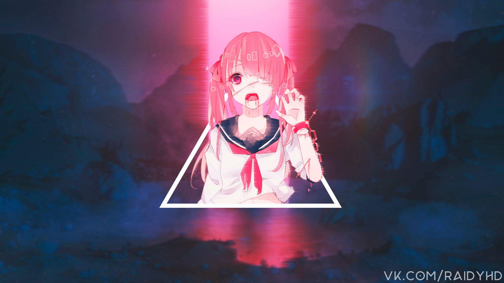 1920x1080 Anime Wallpaper, Anime Girls, Glitch Art, Picture In Picture, Front View. Anime, HD Anime Wallpaper, Cute Anime Wallpaper