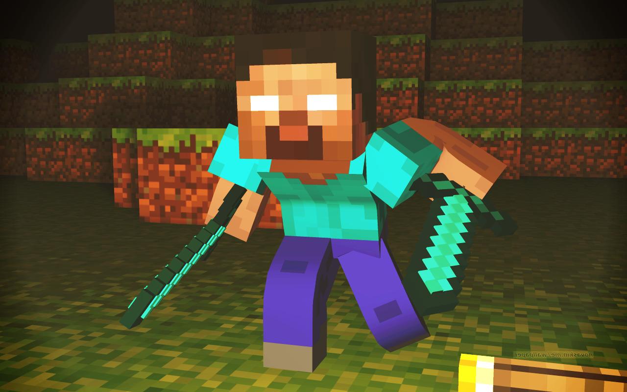 1280x800 minecraft herobrine video games wallpaper