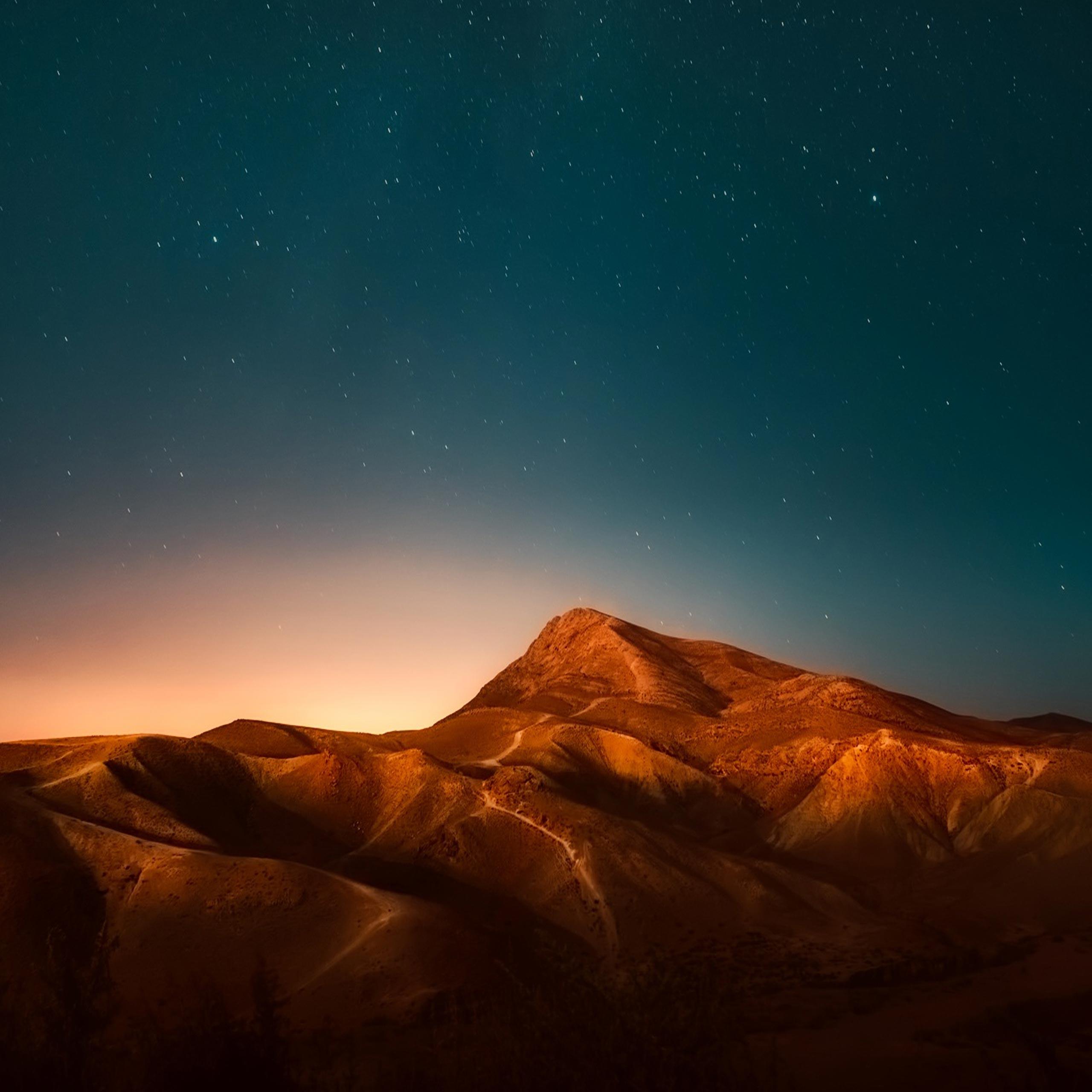 2560x2560 Fabuloussavers Wallpaper, Mountains, Landscape, Sky, Clouds, Stars, Nature, HD