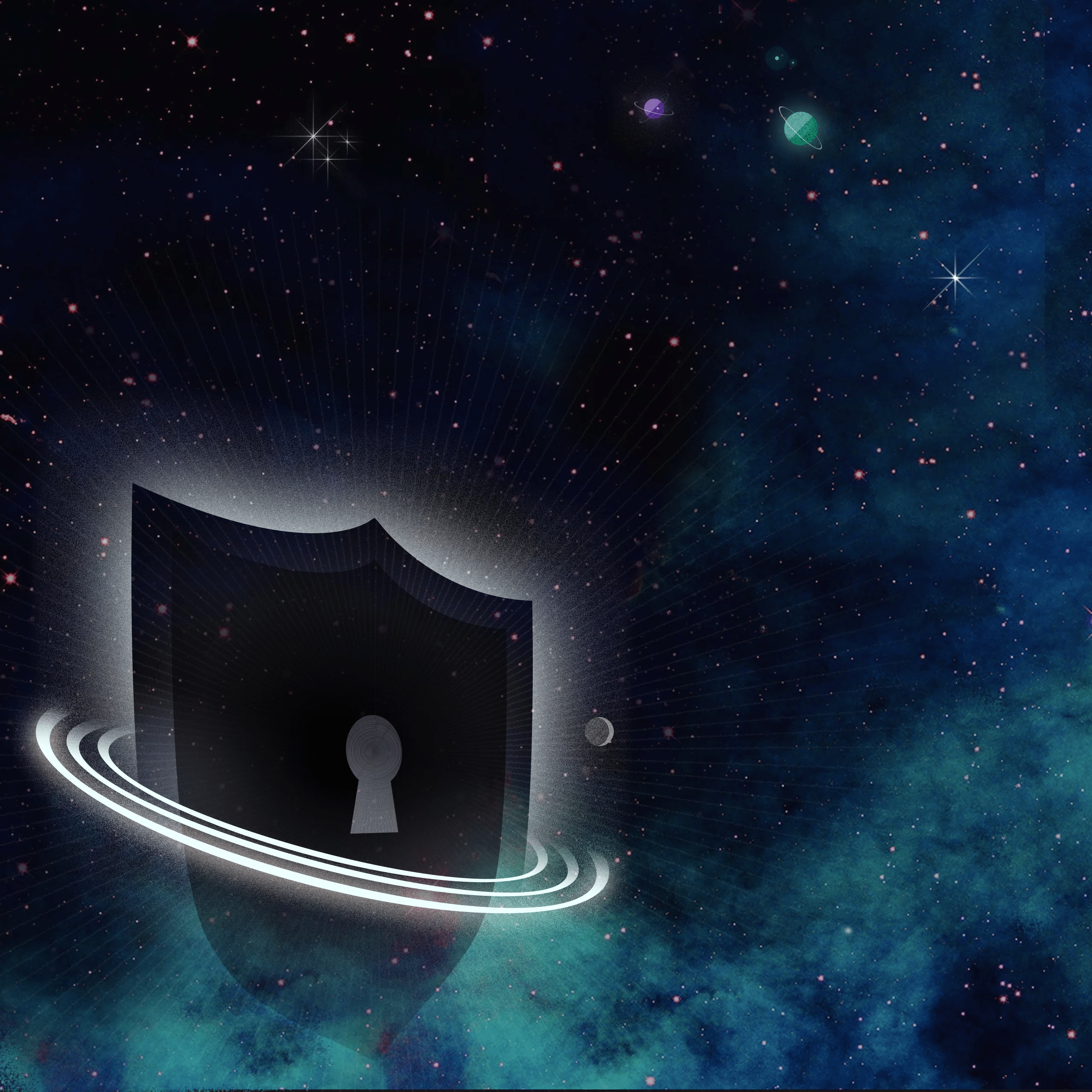 2560x2560 Samsung Knox Digital Art Space Stars Wallpaper:2560x2560