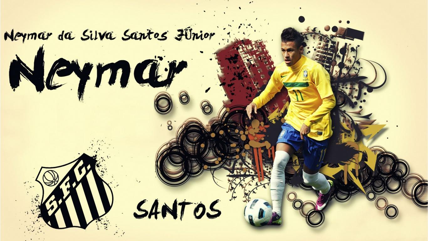 1366x768 Neymar Wallpaper