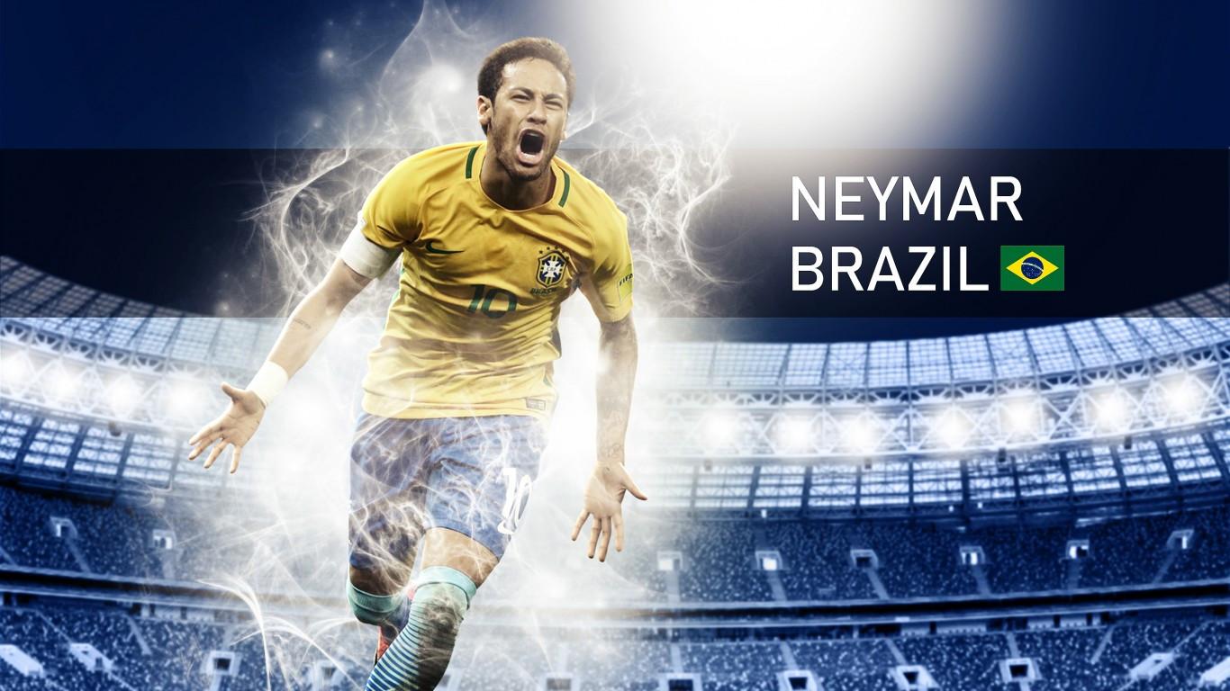 1366x768 Download 1366x768 Neymar, Brazil Wallpaper for Laptop, Notebook