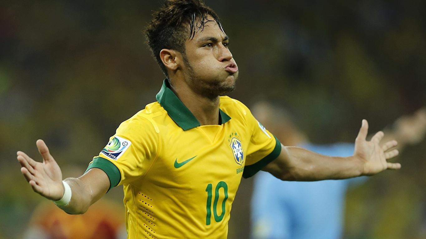 1366x768 Desktop Wallpaper Men Neymar Footbal athletic 1366x768