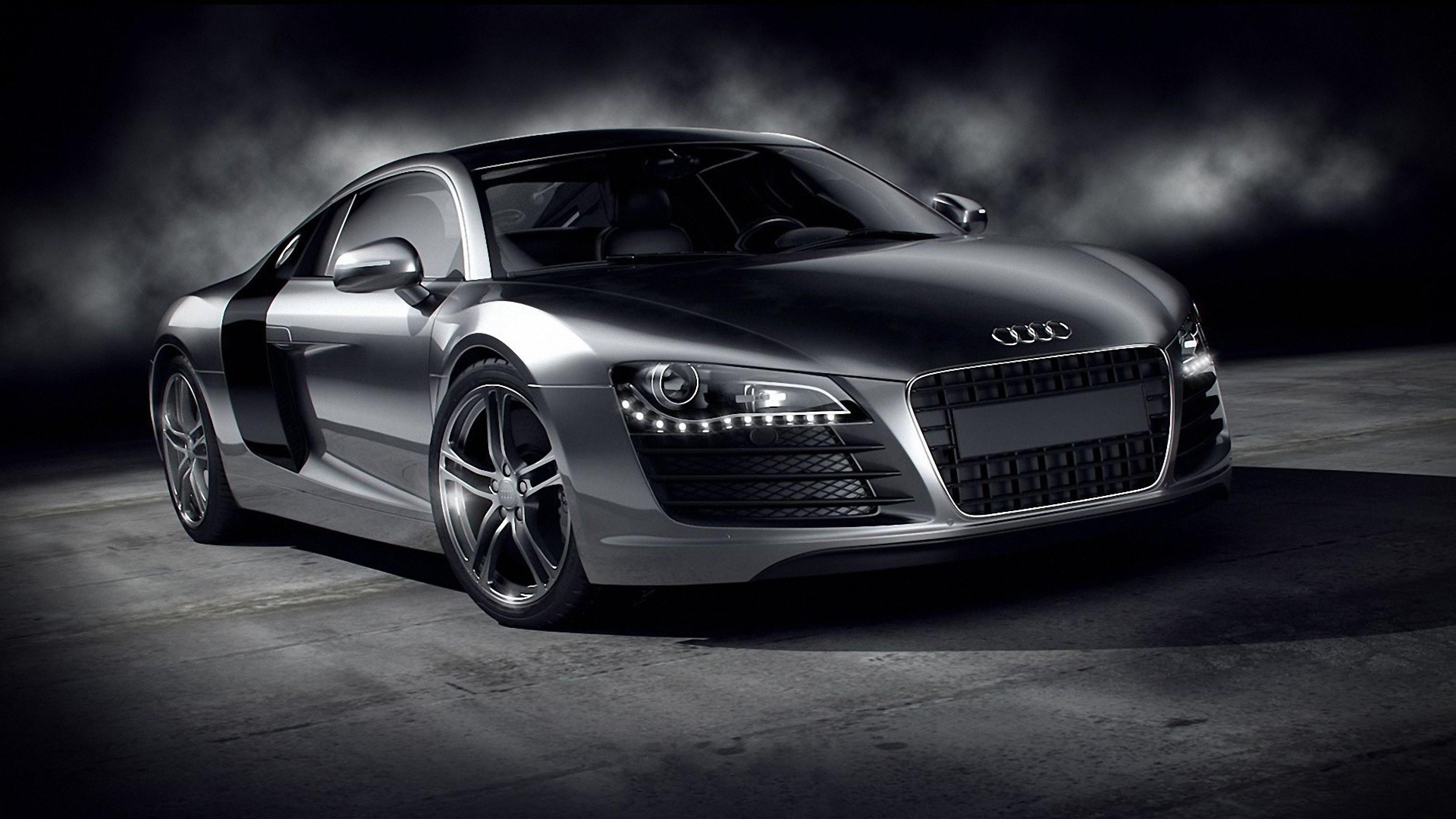 3840x2160 Audi R8 Black Full HD Wallpaper for Desktop and Mobiles 4K Ultra HD