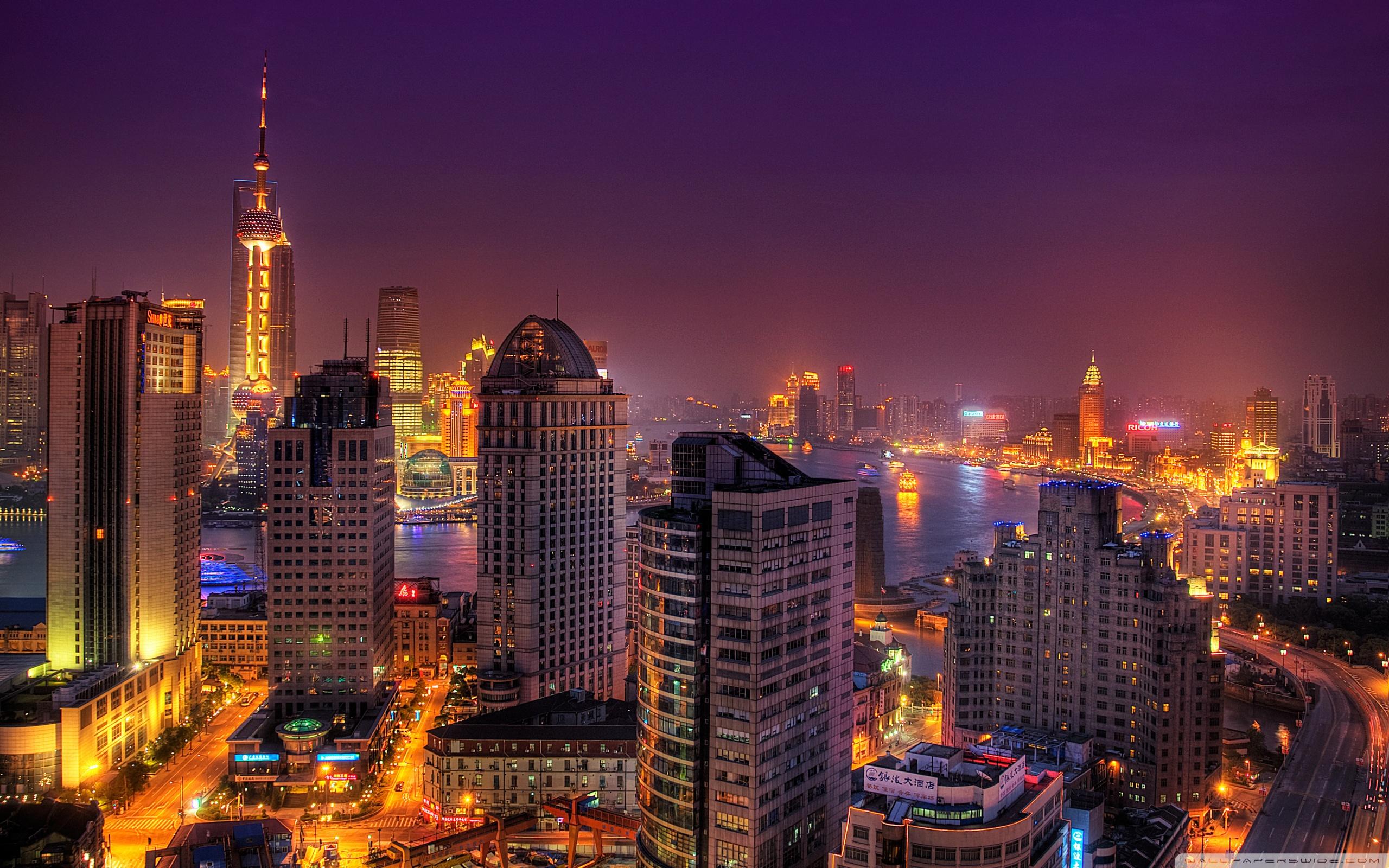 2560x1600 Colorful City Lights At Night Ultra HD Desktop Background Wallpaper for 4K UHD TV : Multi Display, Dual Monitor : Tablet