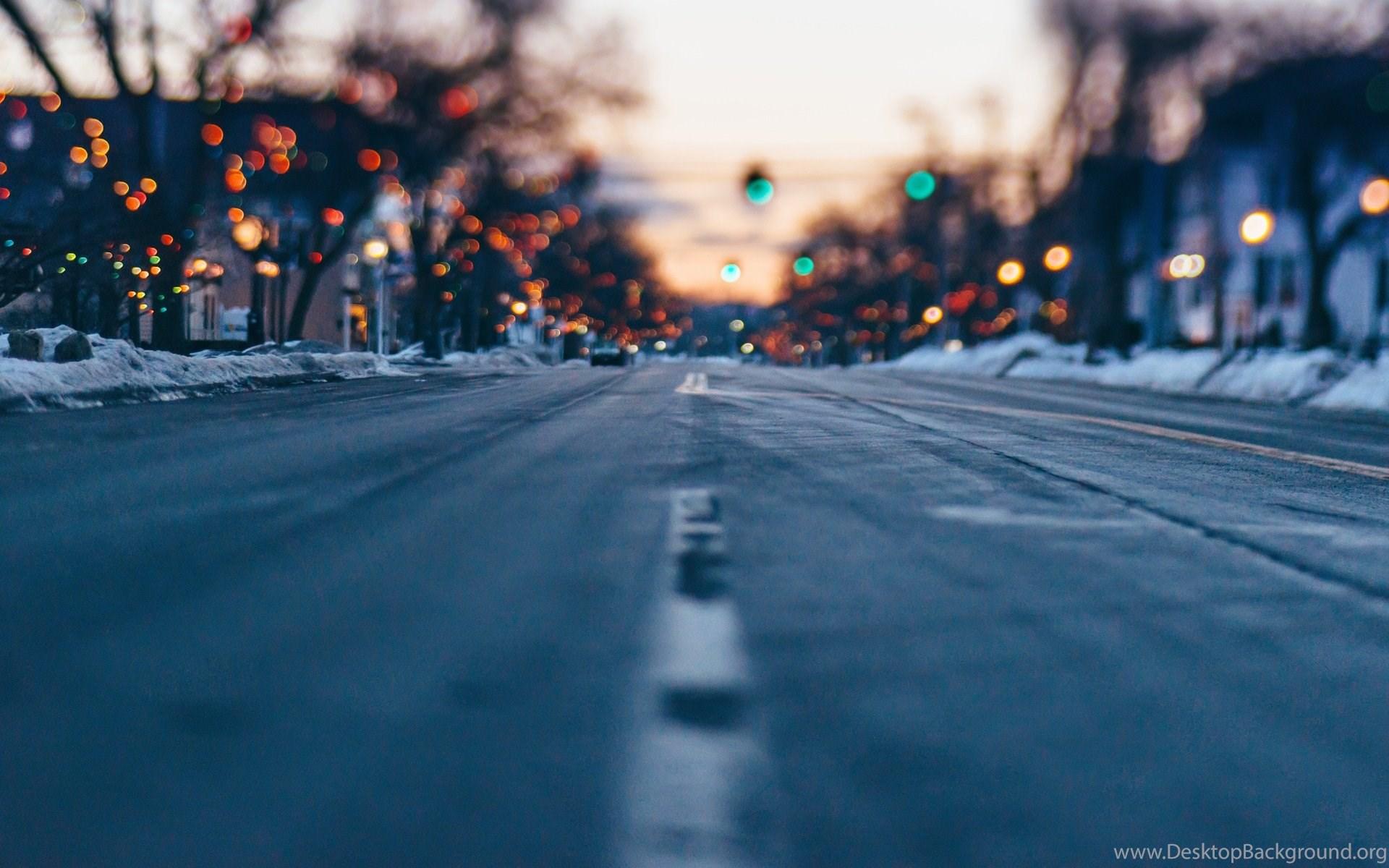 1920x1200 City, Street, Bokeh, Winter, Road, Lights Wallpaper, City HD. Desktop Background