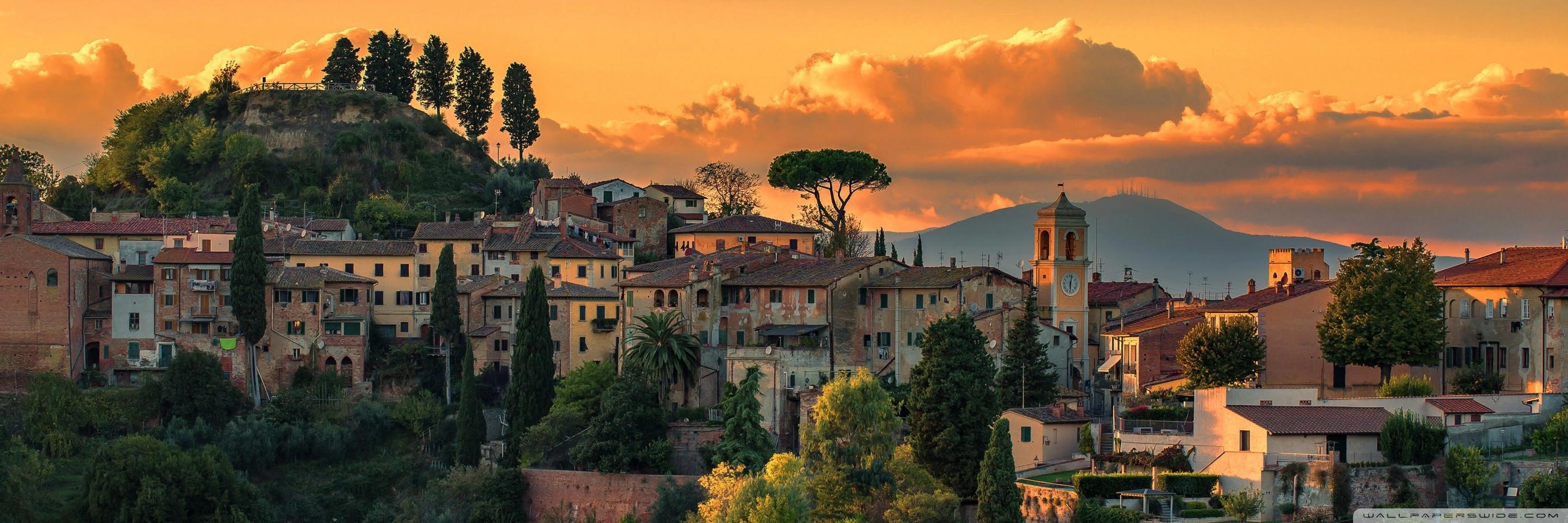 2880x960 Tuscany Italy Villages Ultra HD Desktop Background Wallpaper for 4K UHD TV : Widescreen & UltraWide Desktop & Laptop : Multi Display, Dual Monitor : Tablet