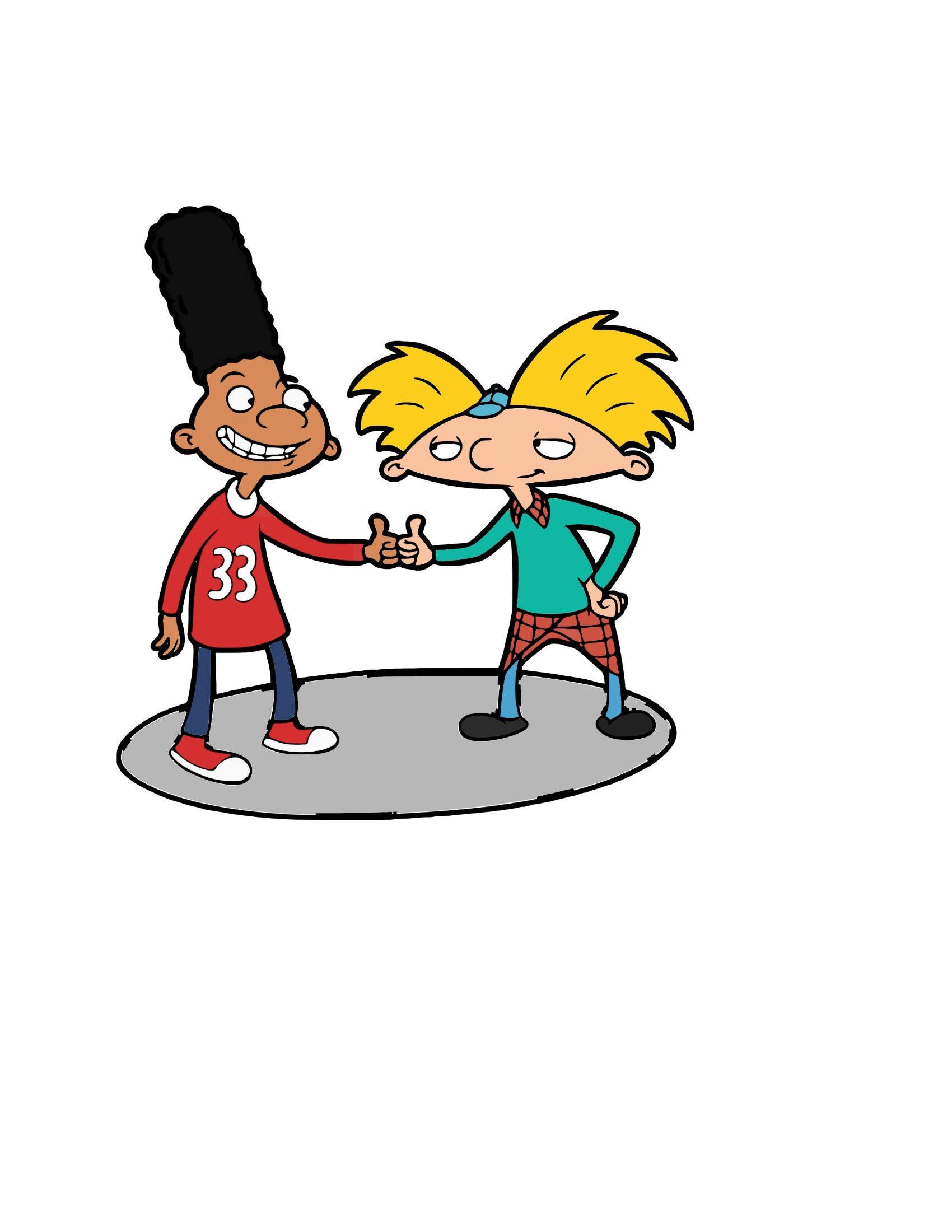 1700x2200 Arnold & Gerald Laptop Sticker. Cartoon coloring pages, Hey arnold, Pink wallpaper iphone