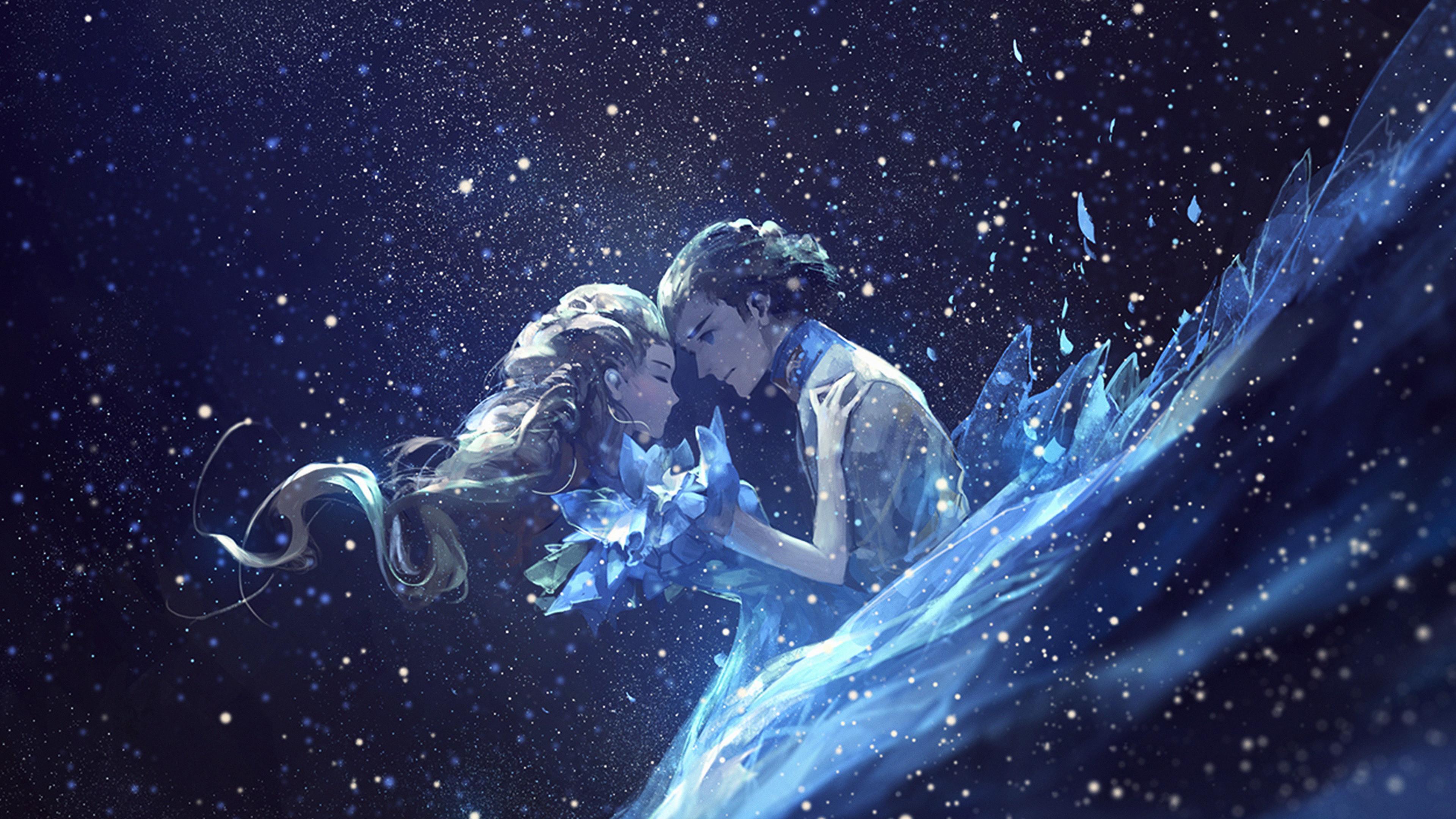 3840x2160 Space Anime Wallpaper
