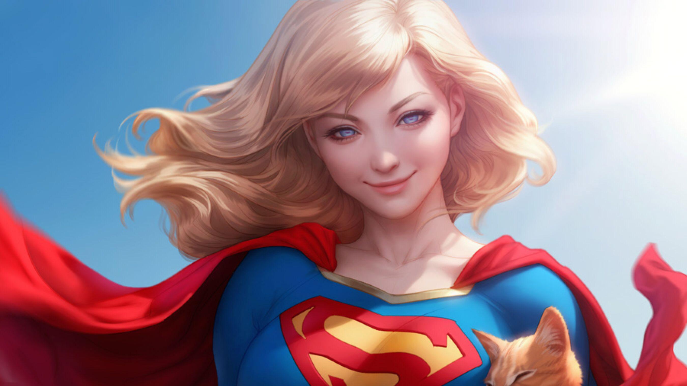 2700x1519 Supergirl Cute Art 2048x1152 Resolution HD 4k Wallpaper, Image, Background, Photo and Picture
