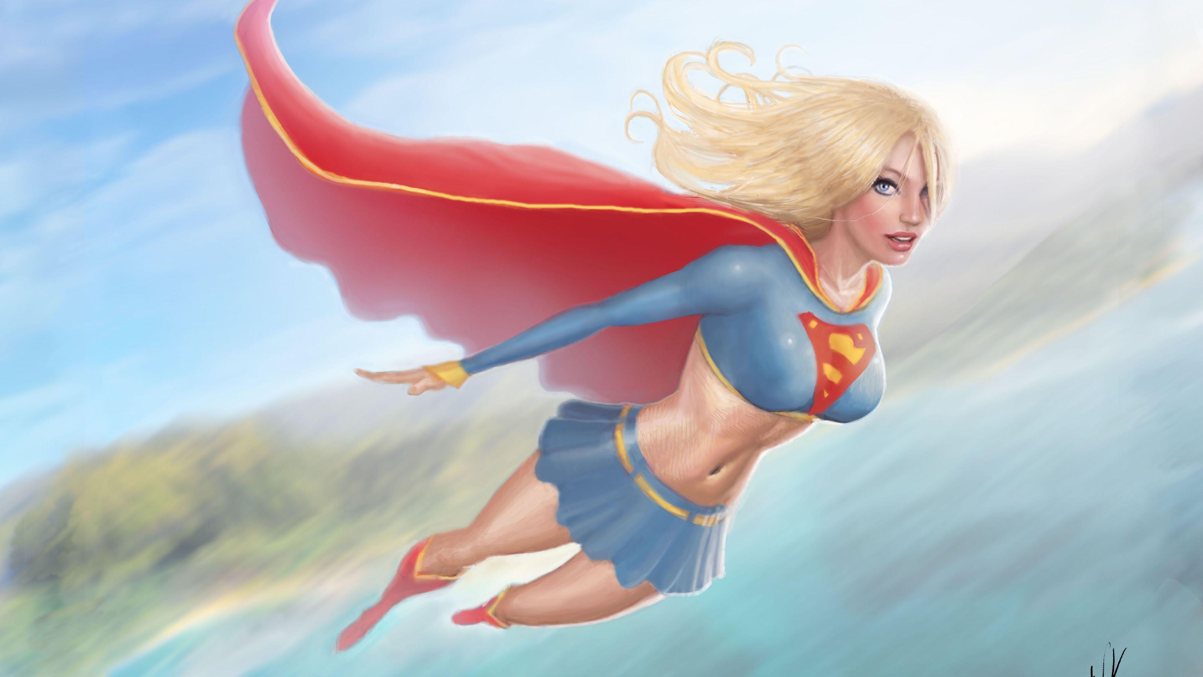 3840x2160 Wallpaper 4k Supergirl Artwork 4k Wallpaper