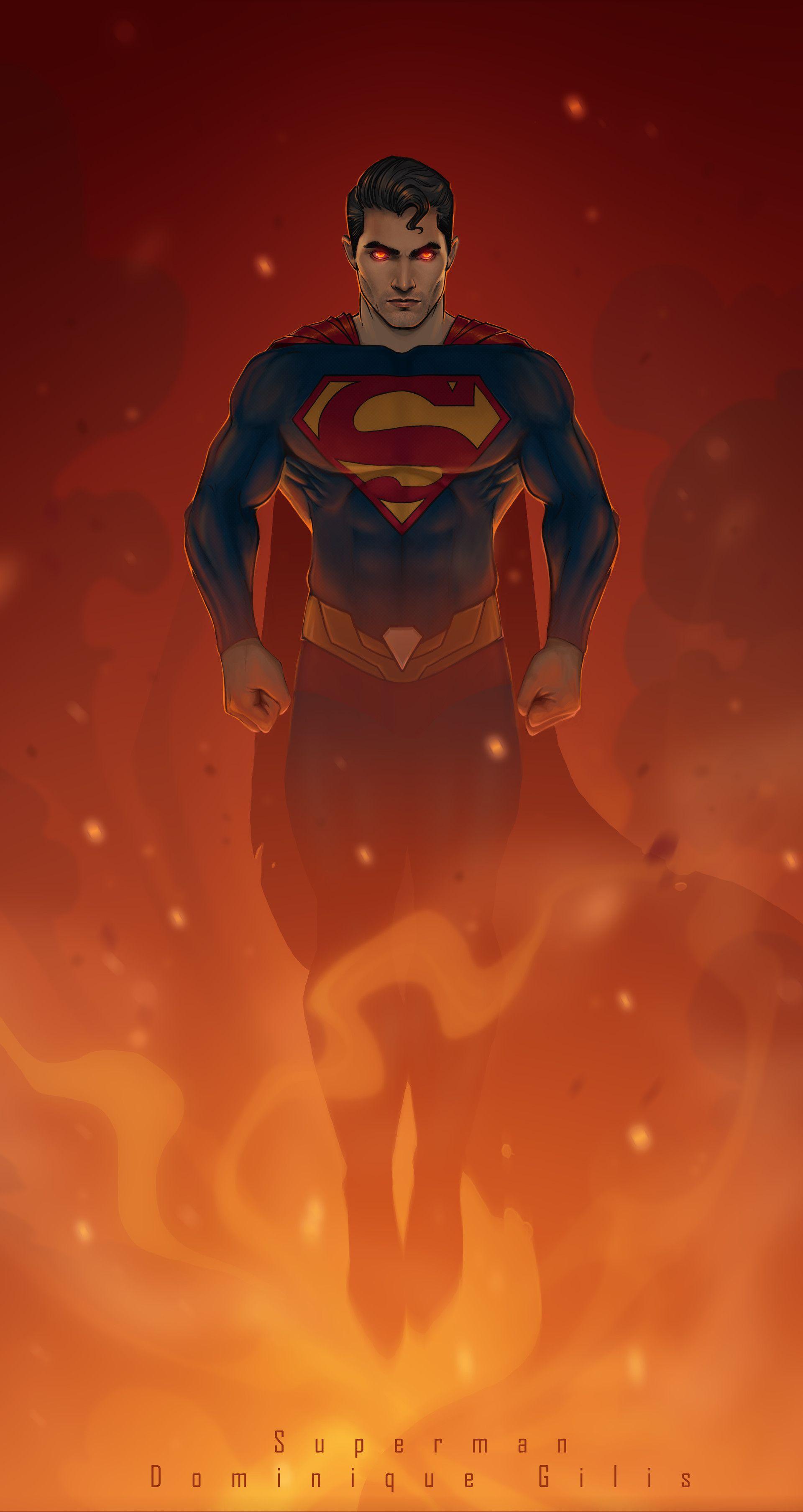 1920x3617 Tyler Hoechlin Superman Supergirl Art HD Wallpaper