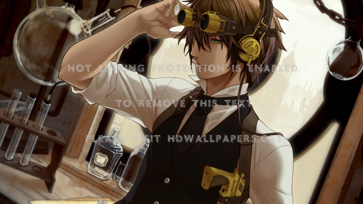 1423x800 steampunk anime boy manga