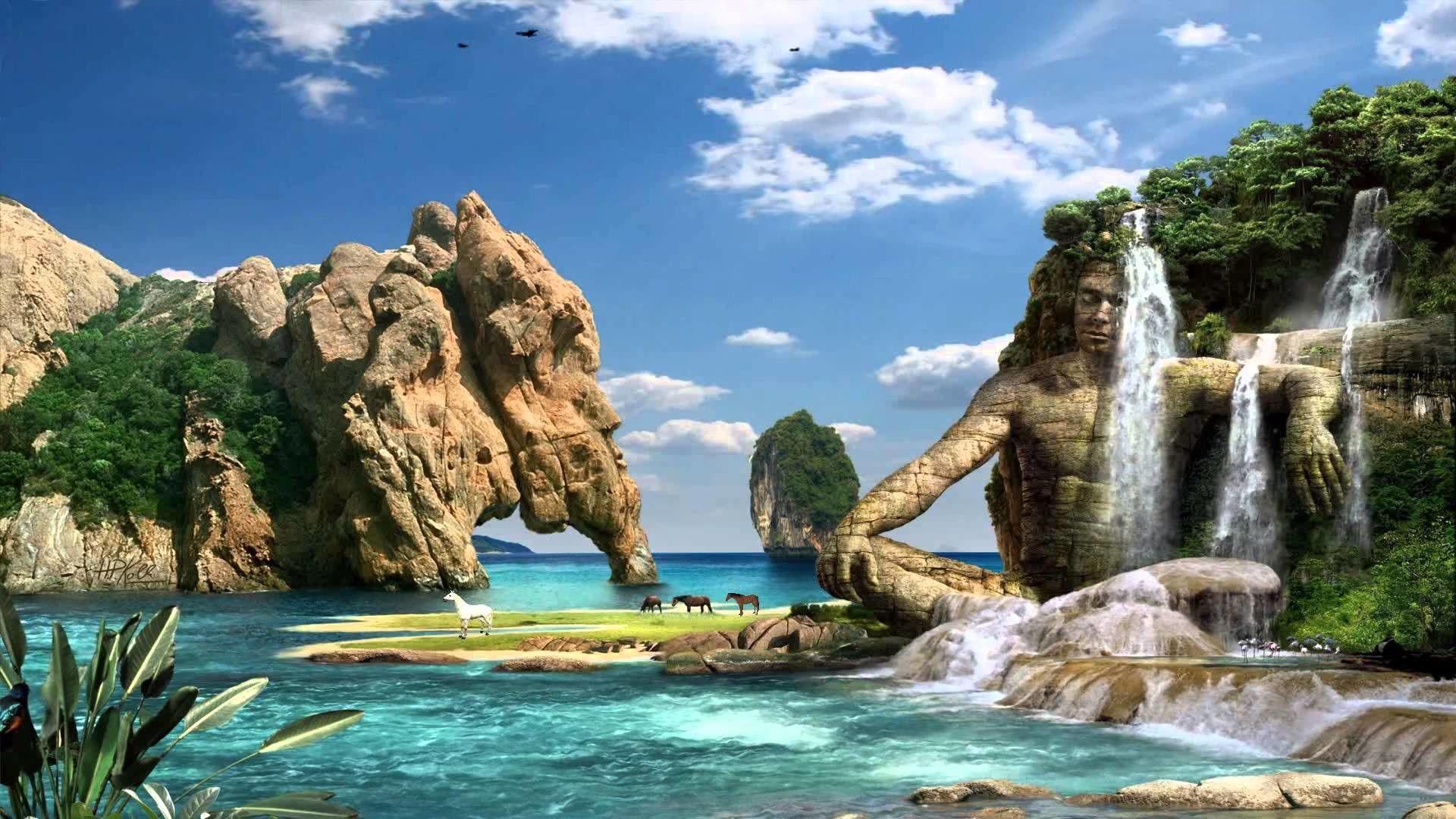 1920x1080 Moving Waterfall Wallpaper