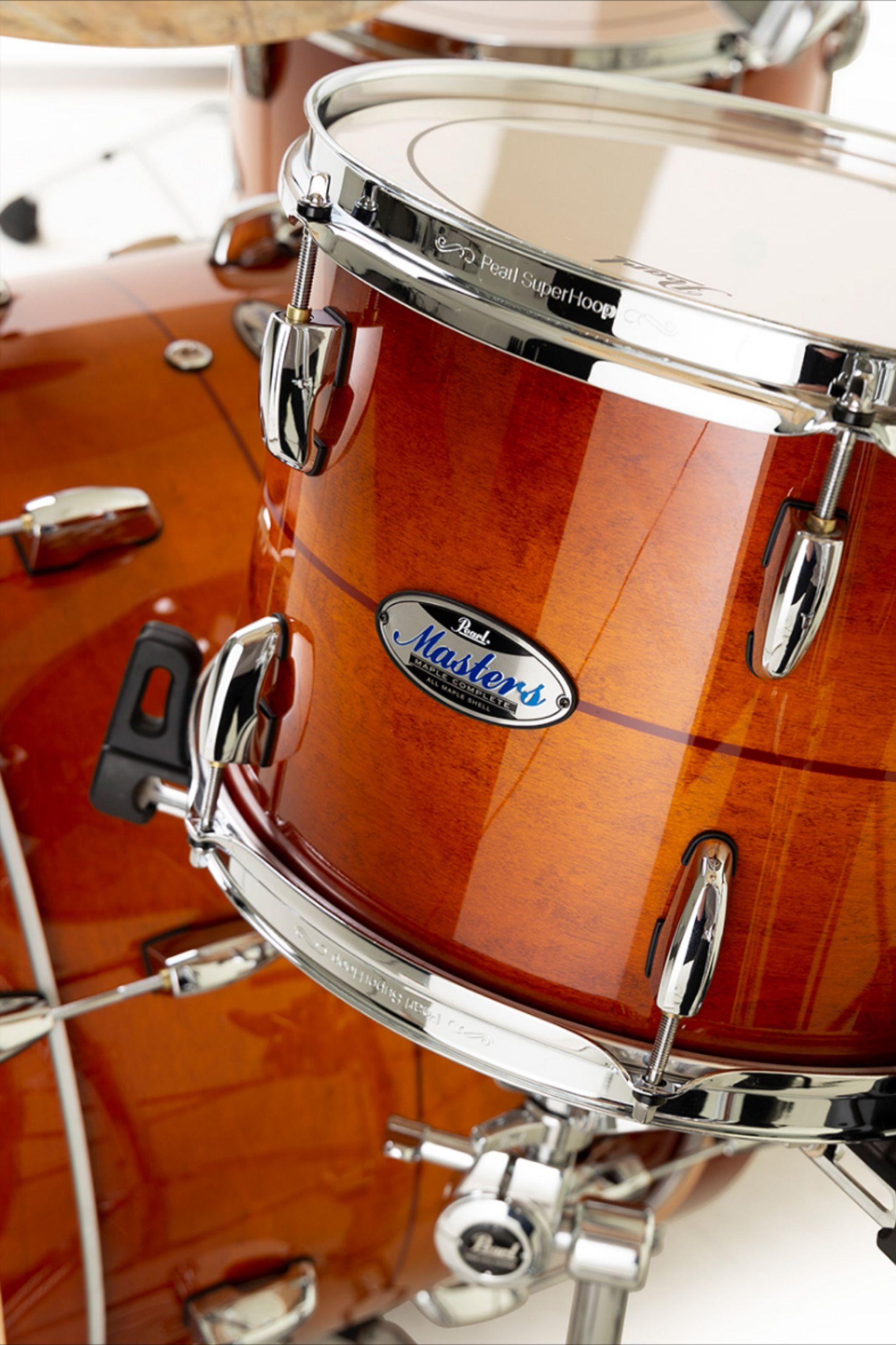 1920x2880 Drum wallpaper with Pearl Masters Maple Complete drum set Almond Red Stripe finish. Drums wallpaper, Drums, Pearl drums