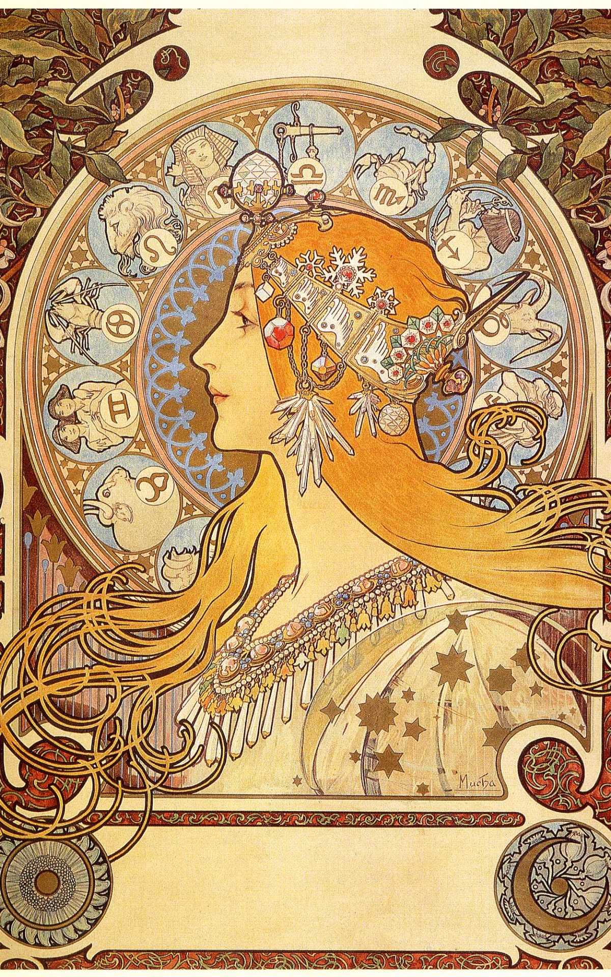 Alphonse Mucha Iphone Wallpapers Top Free Alphonse Mucha Iphone Backgrounds Wallpaperaccess