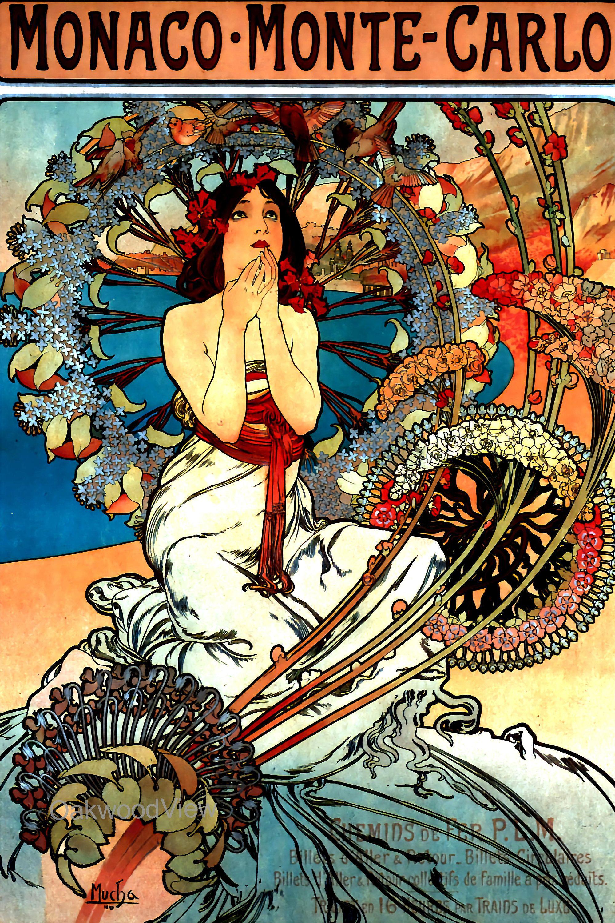 2000x3000 ALPHONSE MUCHA Monte Carlo Instant Digital Download Art. Etsy. Art nouveau mucha, Art nouveau poster, Mucha art