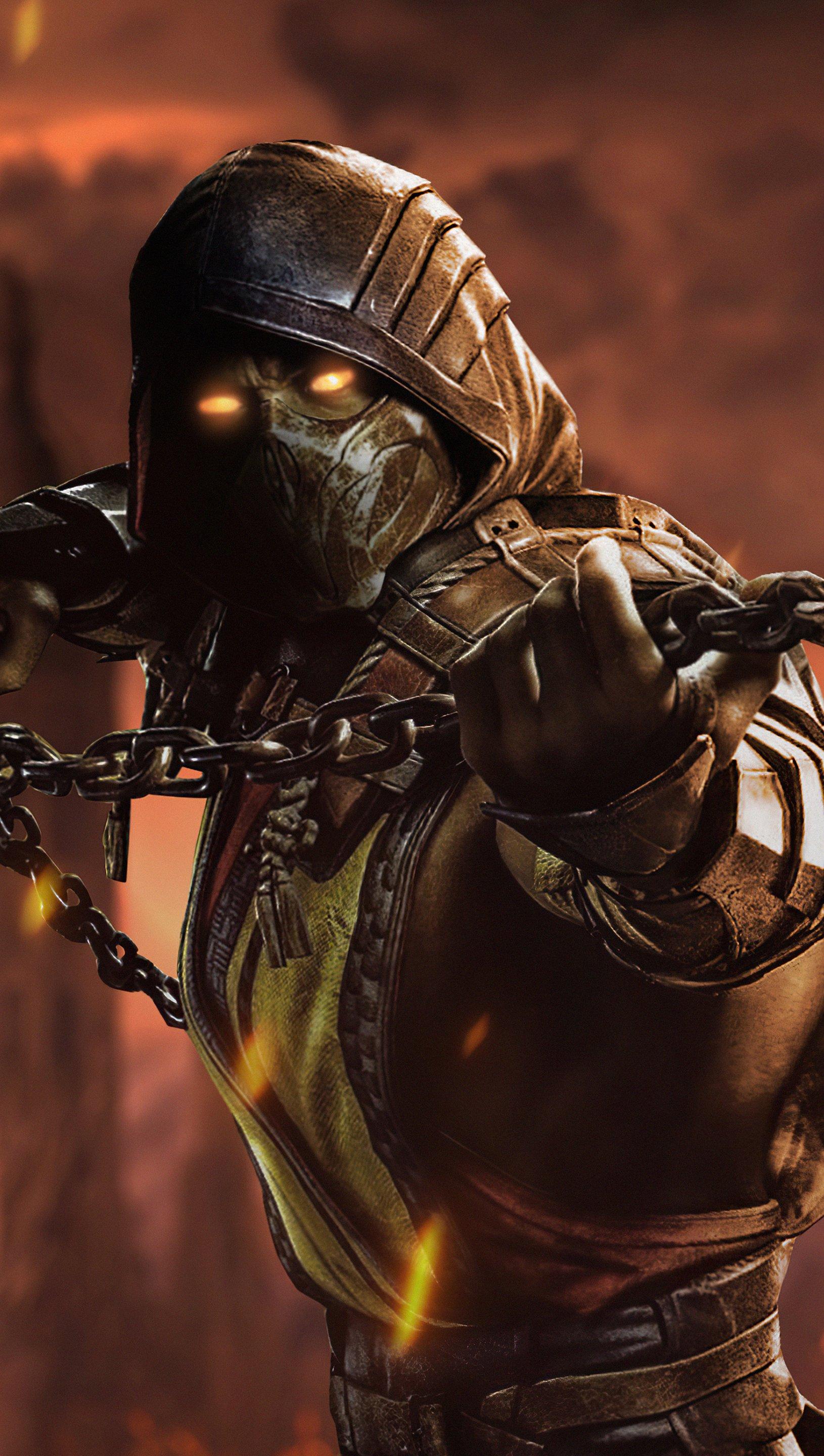 1630x2880 Mortal Kombat Scorpion Wallpaper 5k Ultra HD