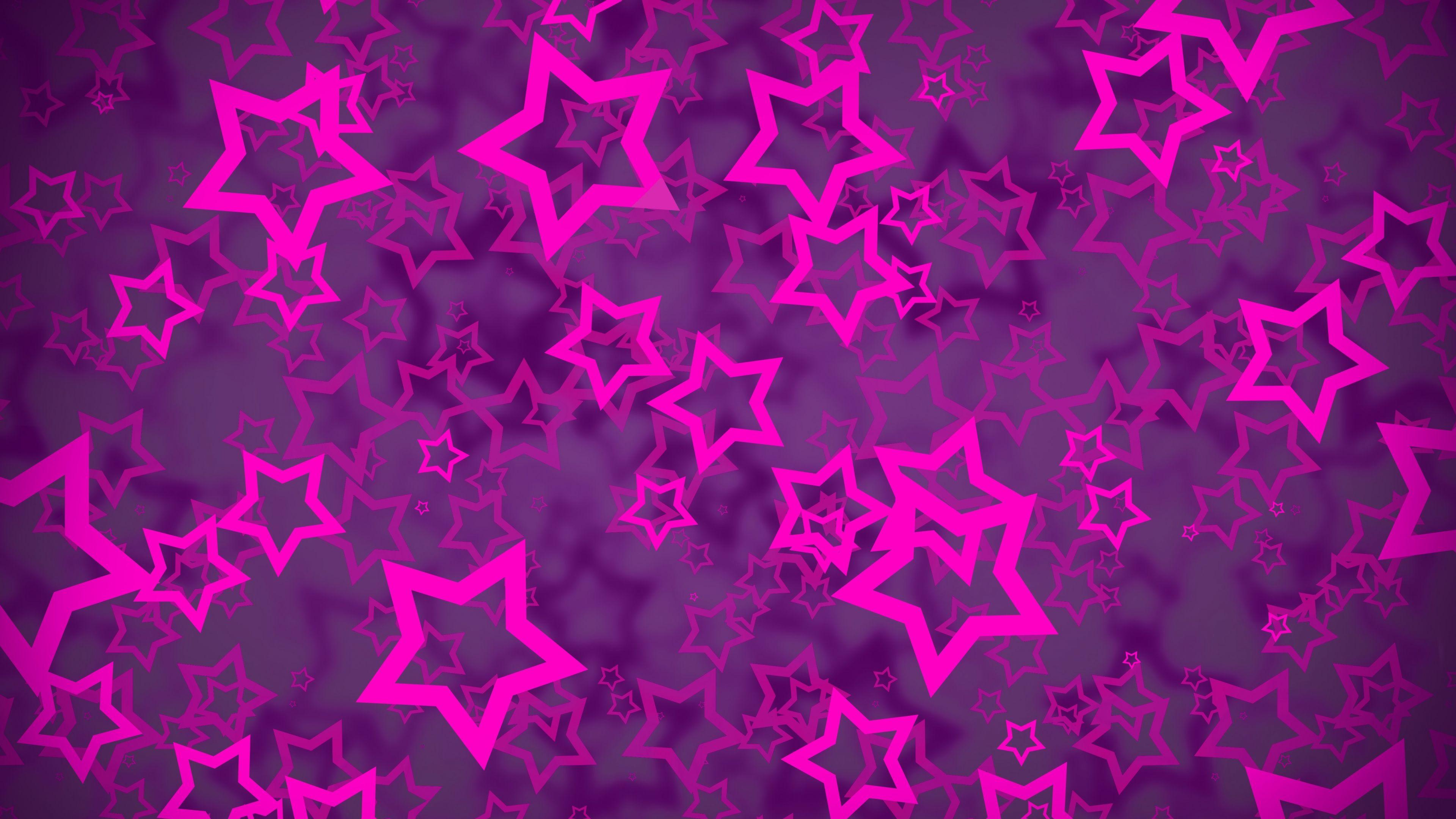 3840x2160 Purple and Pink Star Wallpaper, HD Purple and Pink Star Background