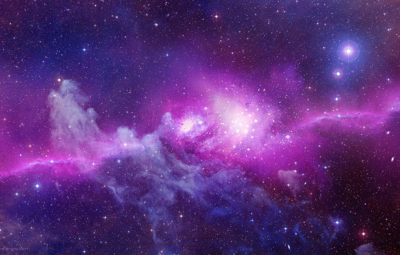 1332x850 Wallpaper pink, stars, galaxy image for desktop, section космос