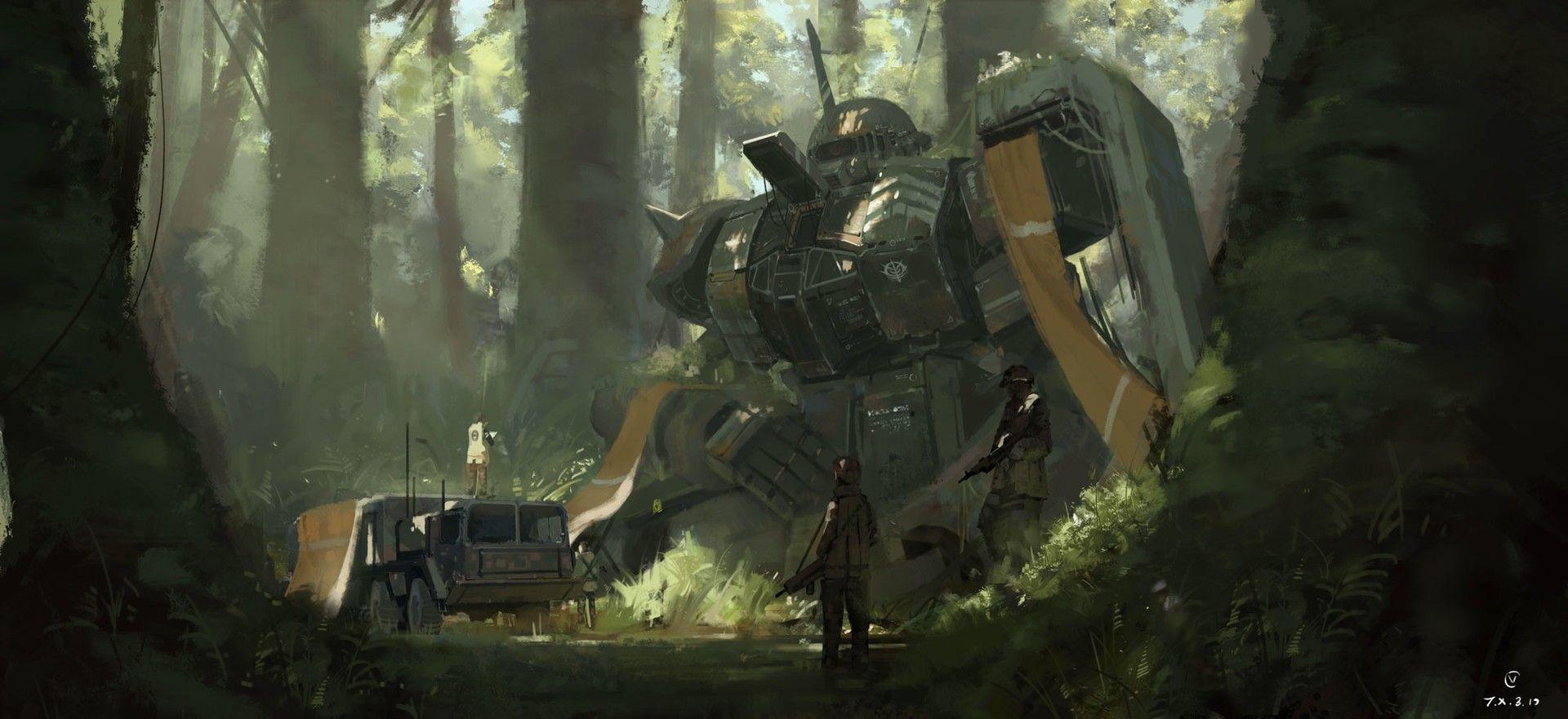 1920x881 Zaku Wallpaper