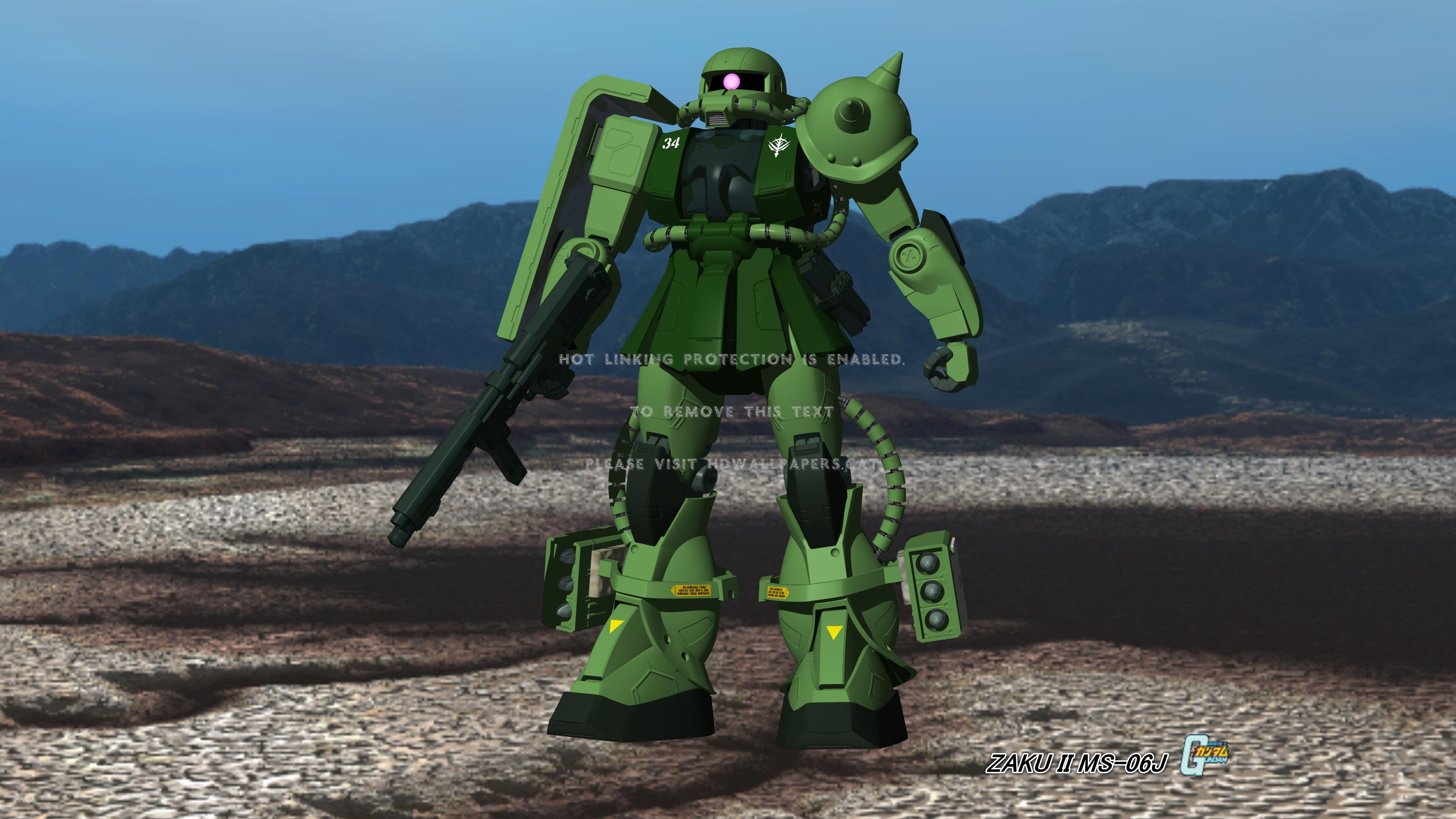 3840x2160 Mobile Suit Gundam Zaku Ii Ms 06j Anime